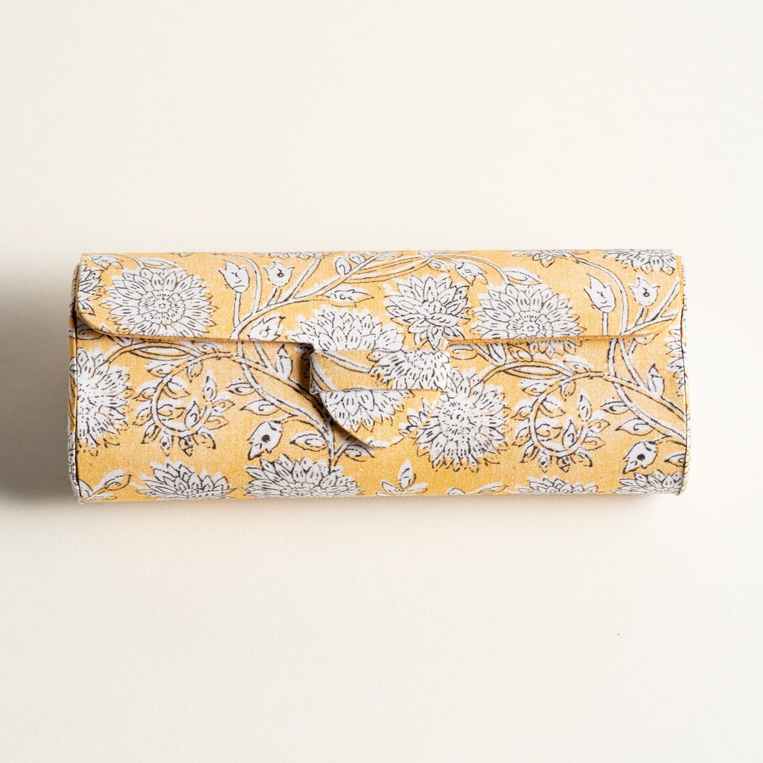 Noıda Pamuk Gözlük Kutusu 16.30x4.60x7.00 Cm Sarı