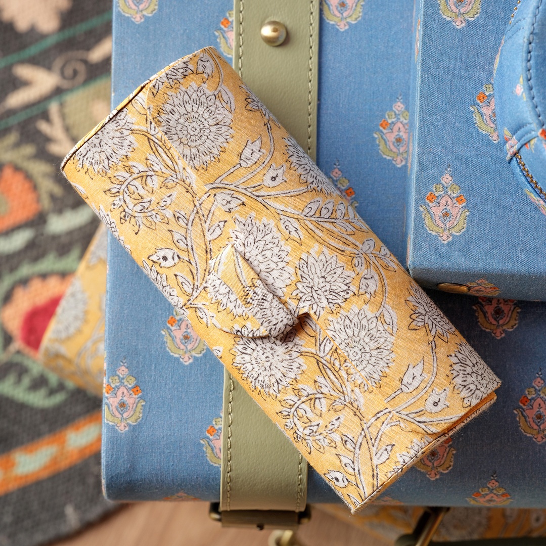 Noıda Pamuk Gözlük Kutusu 16.30x4.60x7.00 Cm Sarı