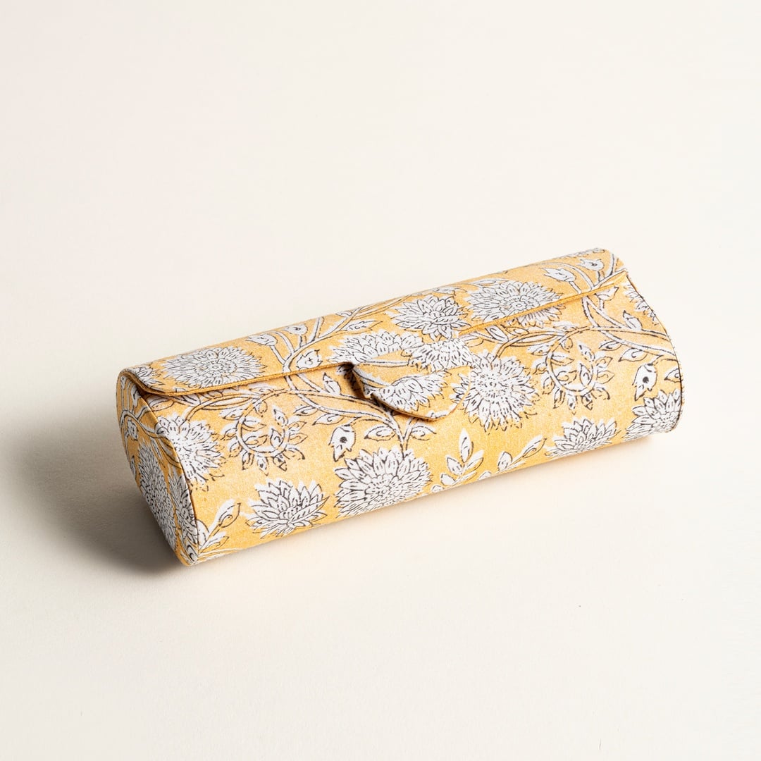 Noıda Pamuk Gözlük Kutusu 16.30x4.60x7.00 Cm Sarı