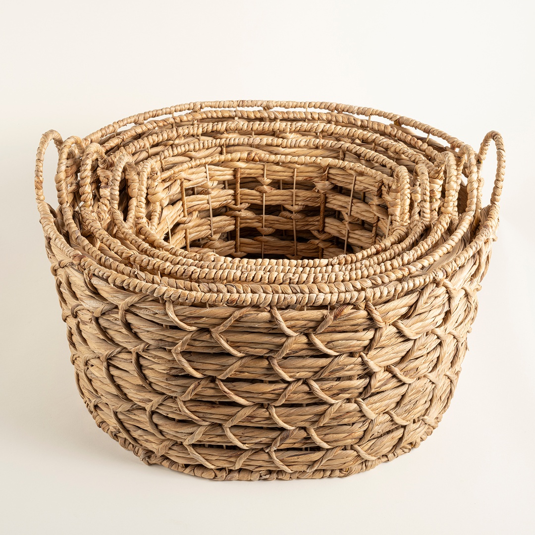 Polı Su Sümbülü Sepet 35x26x26 Cm Natural