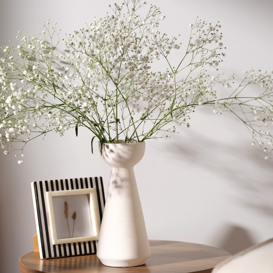 Lılıng Seramik Vazo 23 Cm Ekru