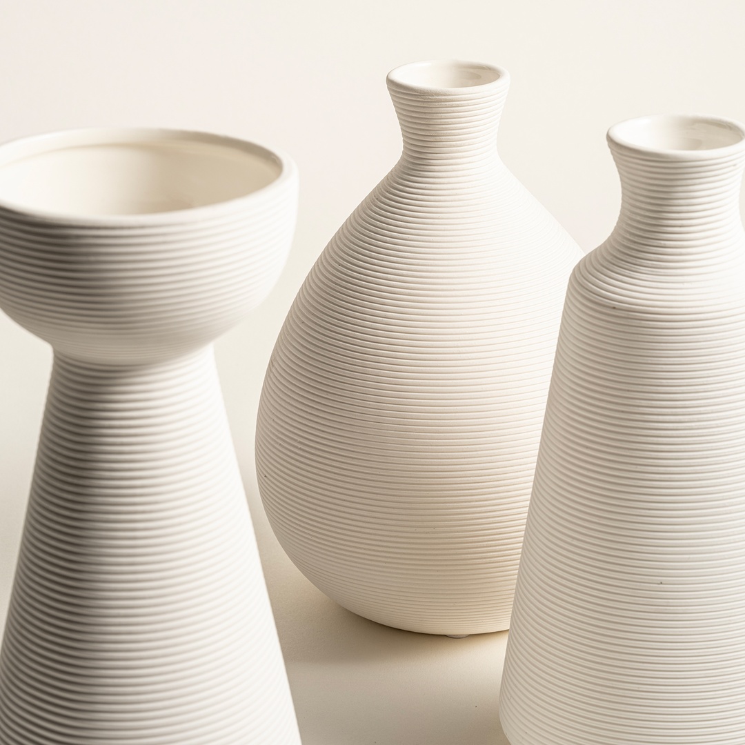 Lılıng Seramik Vazo 23 Cm Ekru