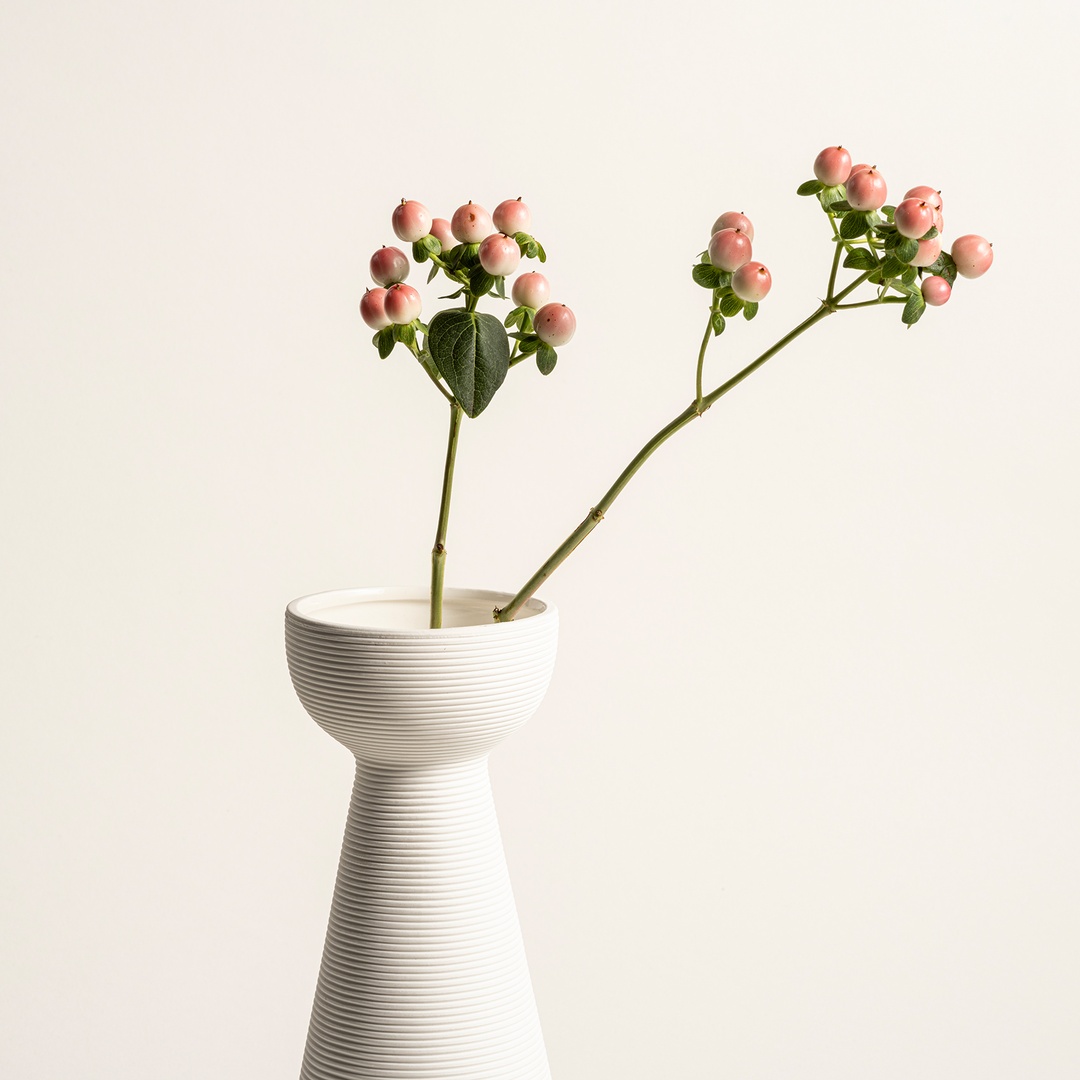 Lılıng Seramik Vazo 23 Cm Ekru