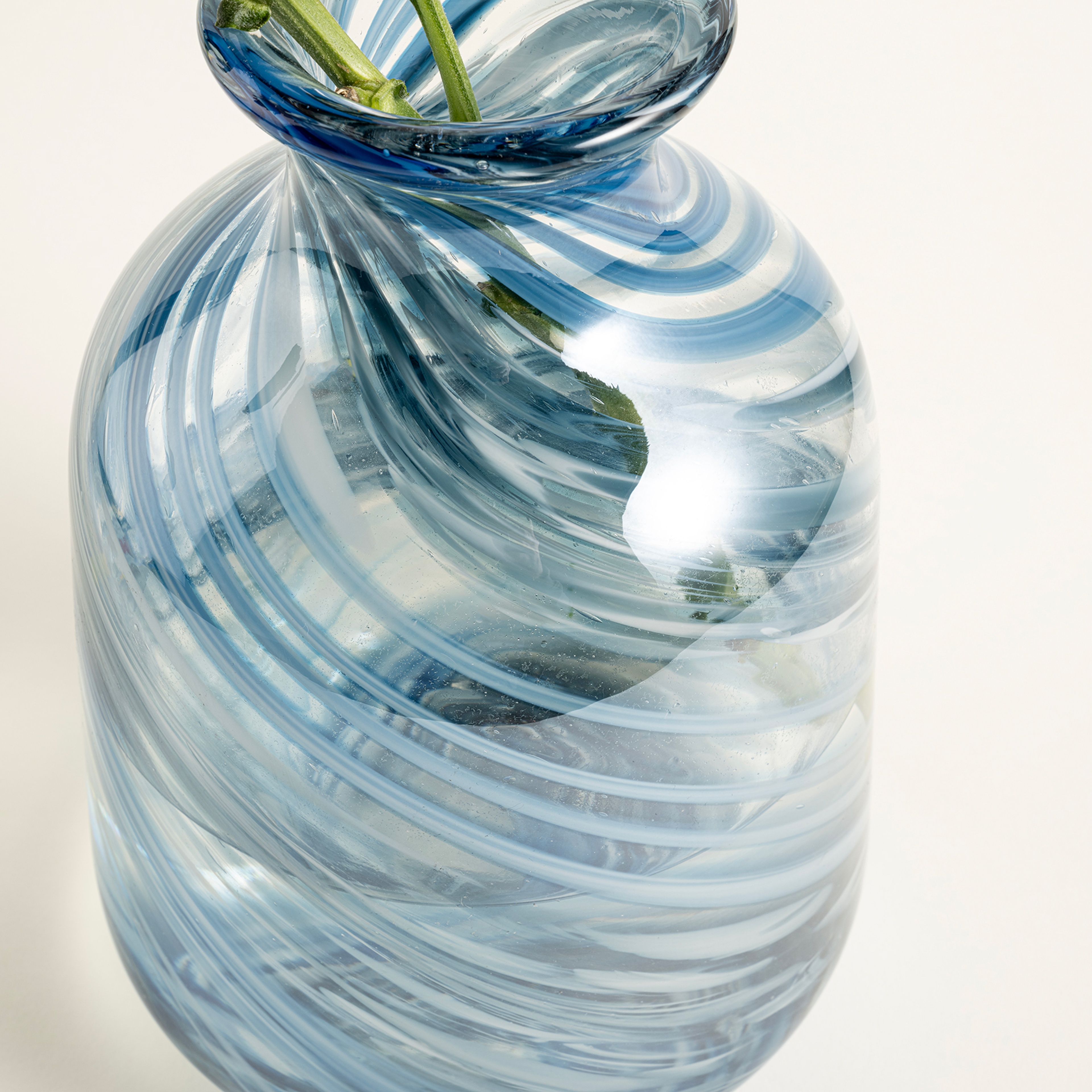 Macau Cam Vazo 17x17x26 Cm Mavi