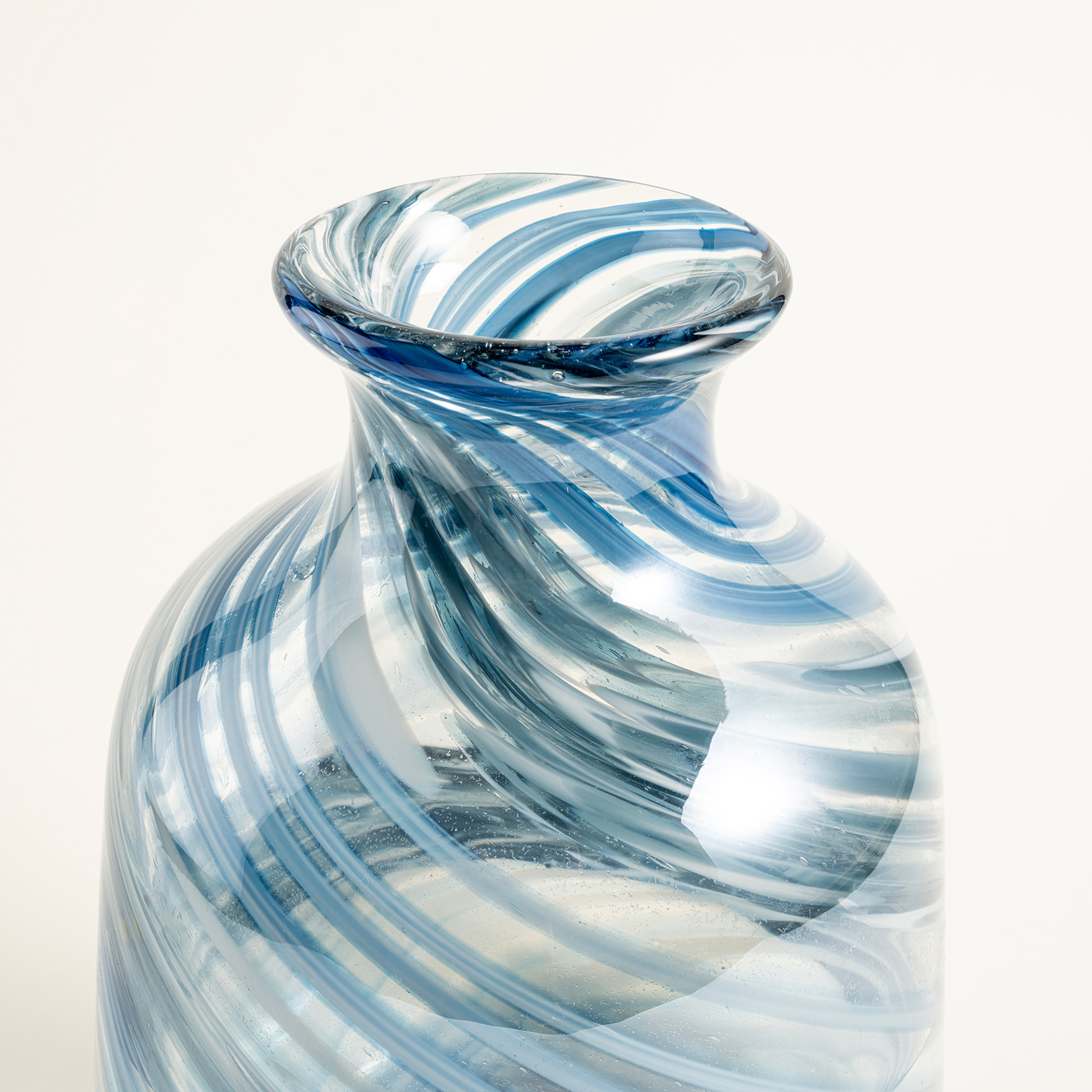 Macau Cam Vazo 17x17x26 Cm Mavi