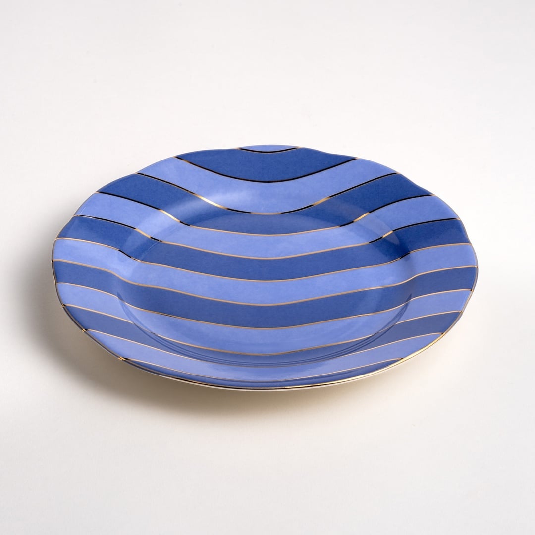 Emet Porselen Pasta Tabağı 20x20x2.4 Cm Mavi