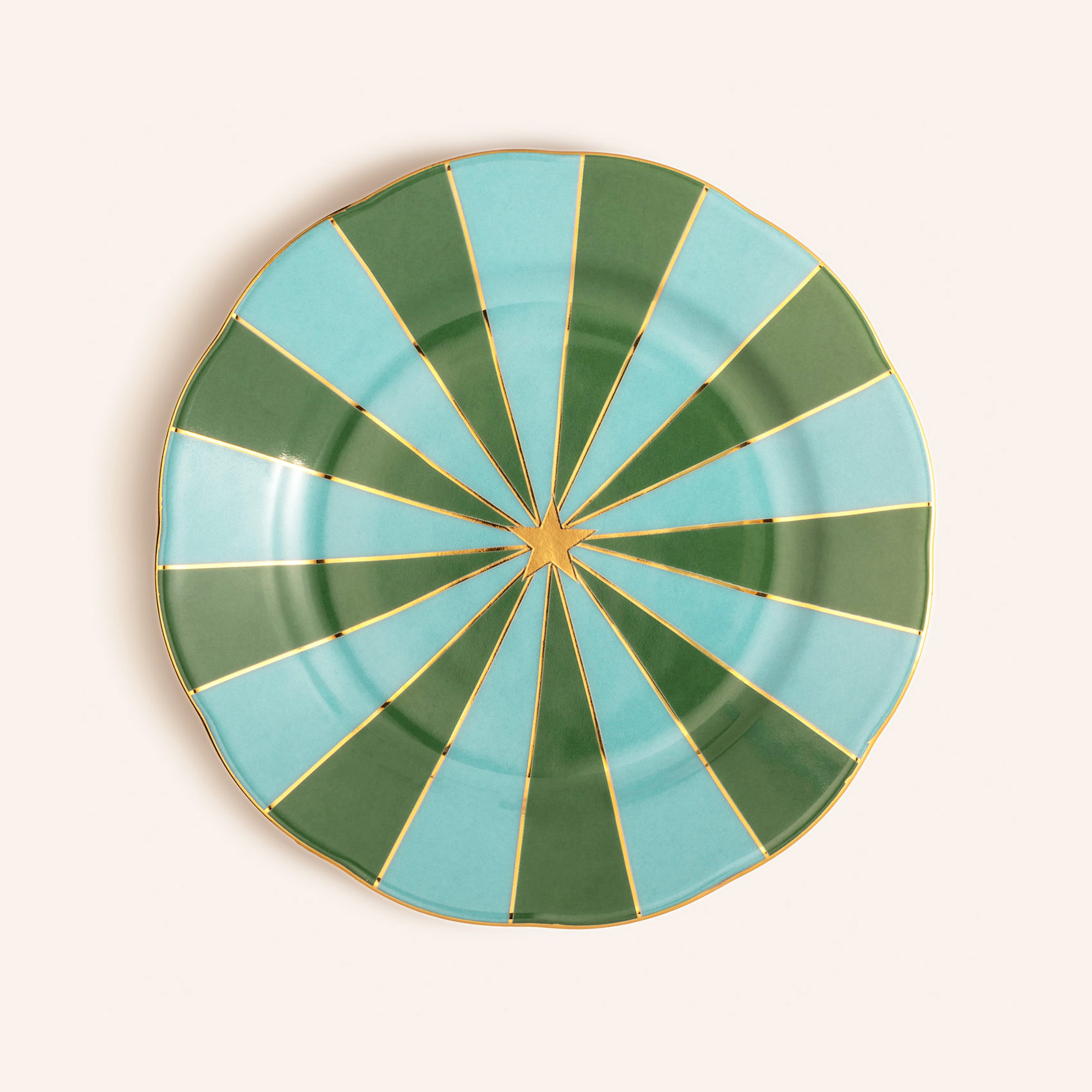 Emet Porselen Pasta Tabağı 20x20x2.4 Cm Yeşil