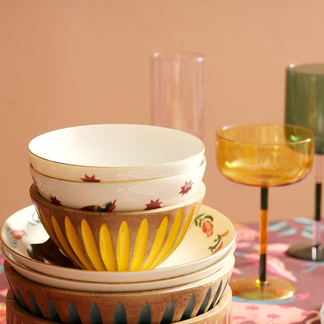 Lakrı Mango Ağacı Kase 15 Cm Sarı