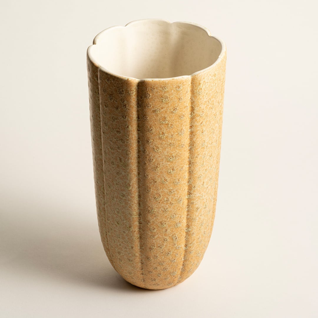 Lızbon Earthenware Vazo 13x13x26,5 Cm Sarı