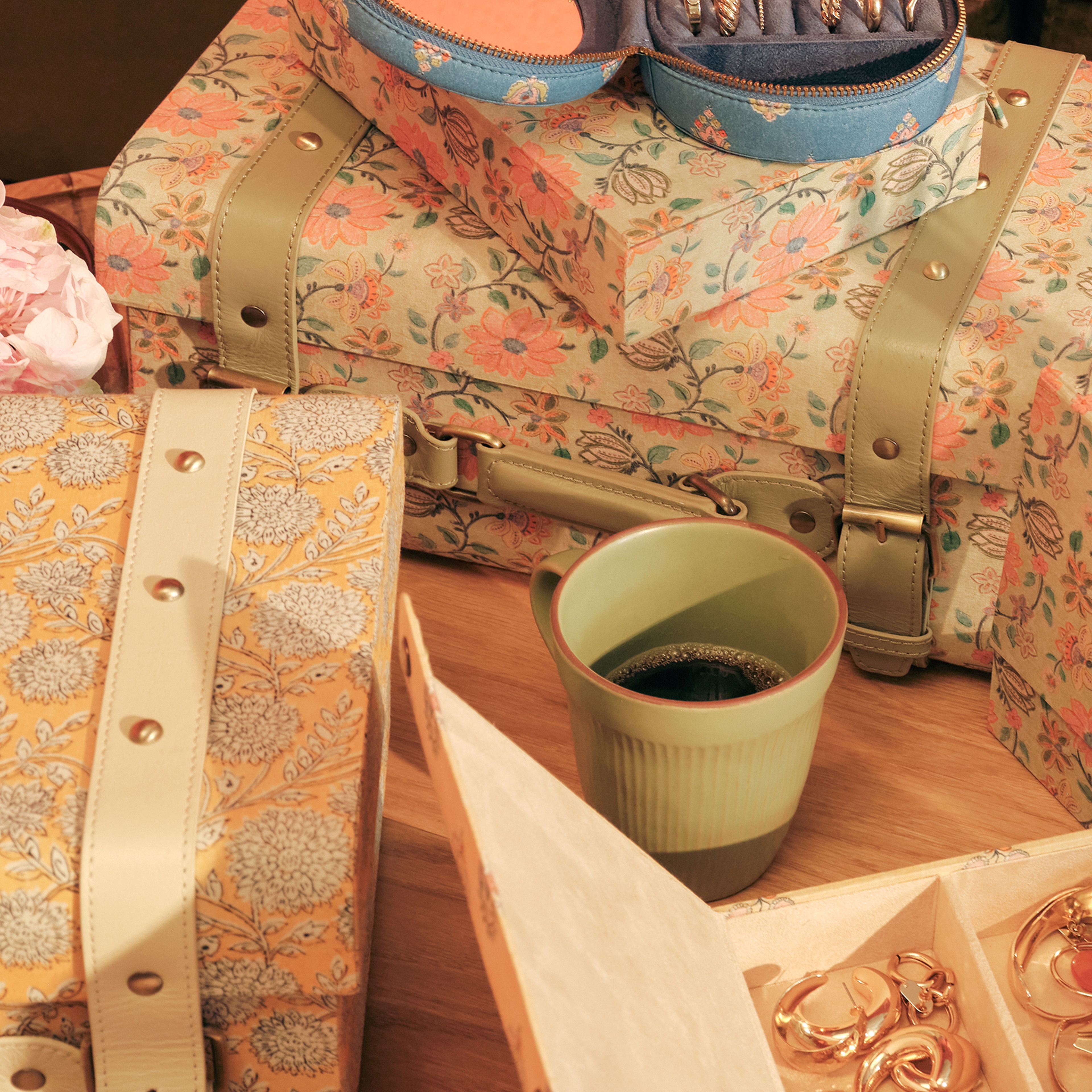 Lılıng Renkli Kil Kupa 450 Ml Yeşil