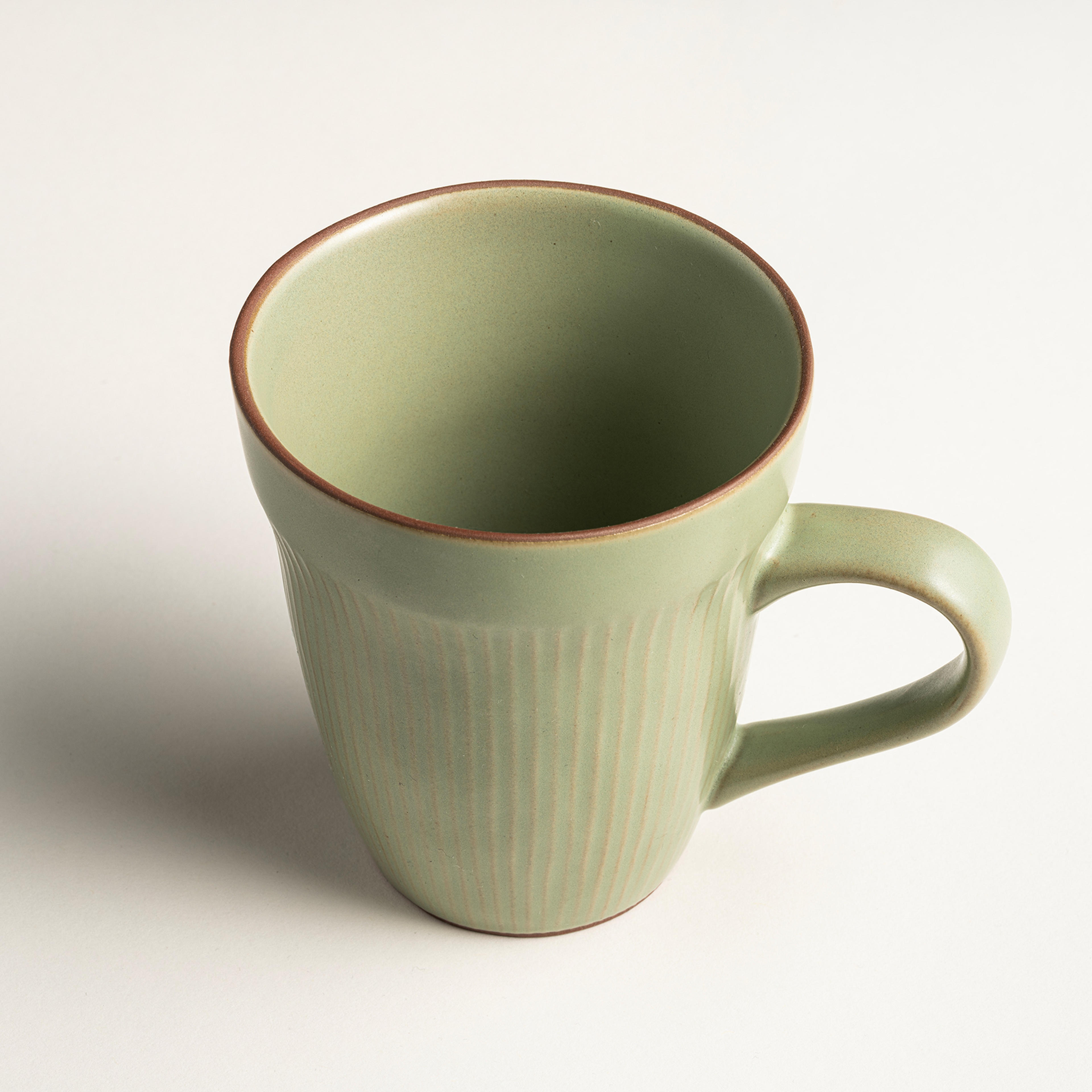 Lılıng Renkli Kil Kupa 450 Ml Yeşil