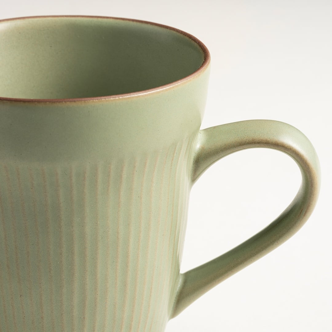 Lılıng Renkli Kil Kupa 450 Ml Yeşil