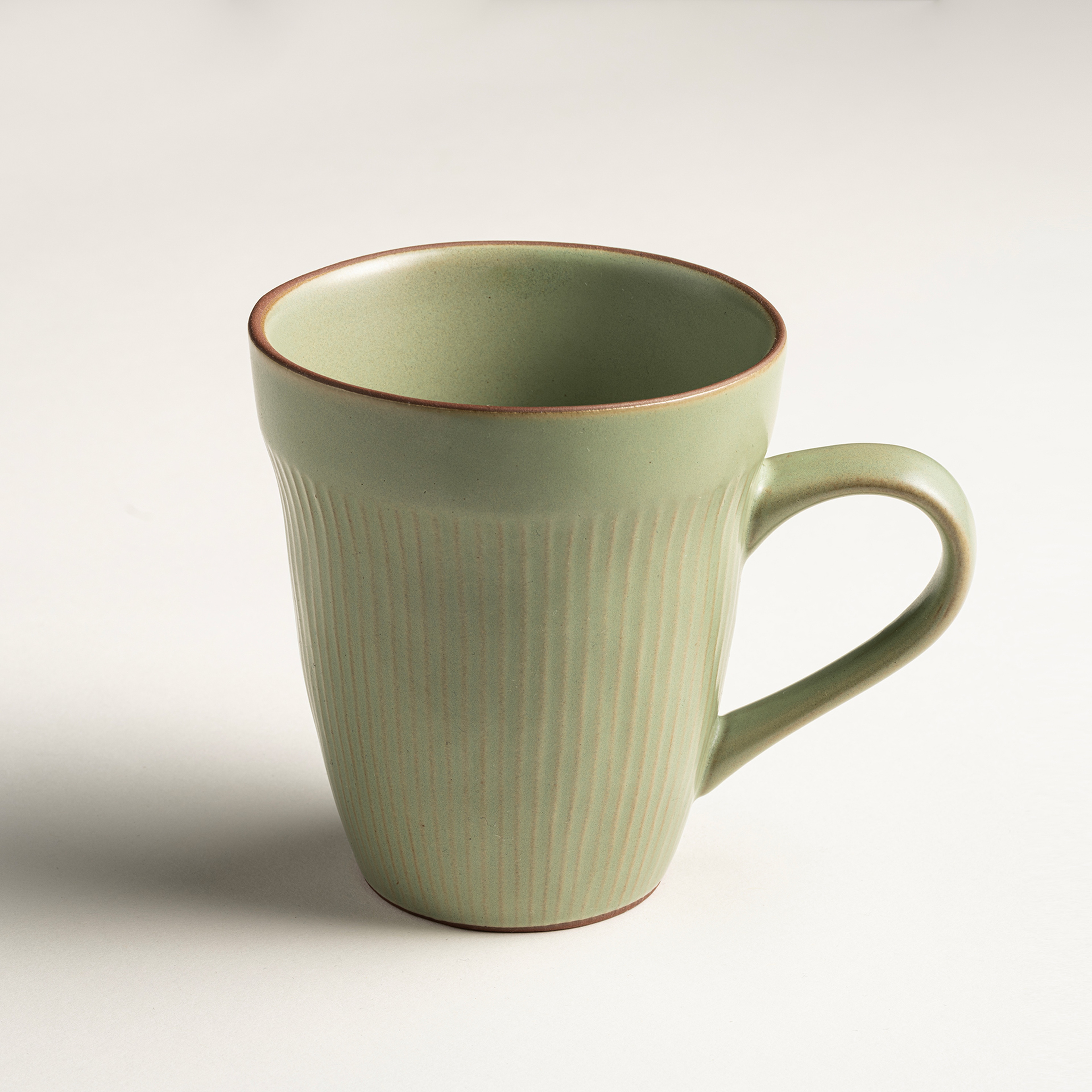 Lılıng Renkli Kil Kupa 450 Ml Yeşil