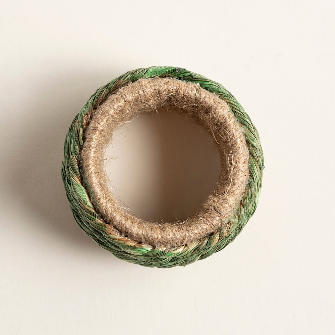 Khanpur Deniz Çayırı - Jüt Peçete Halkası 5 Cm Yeşil