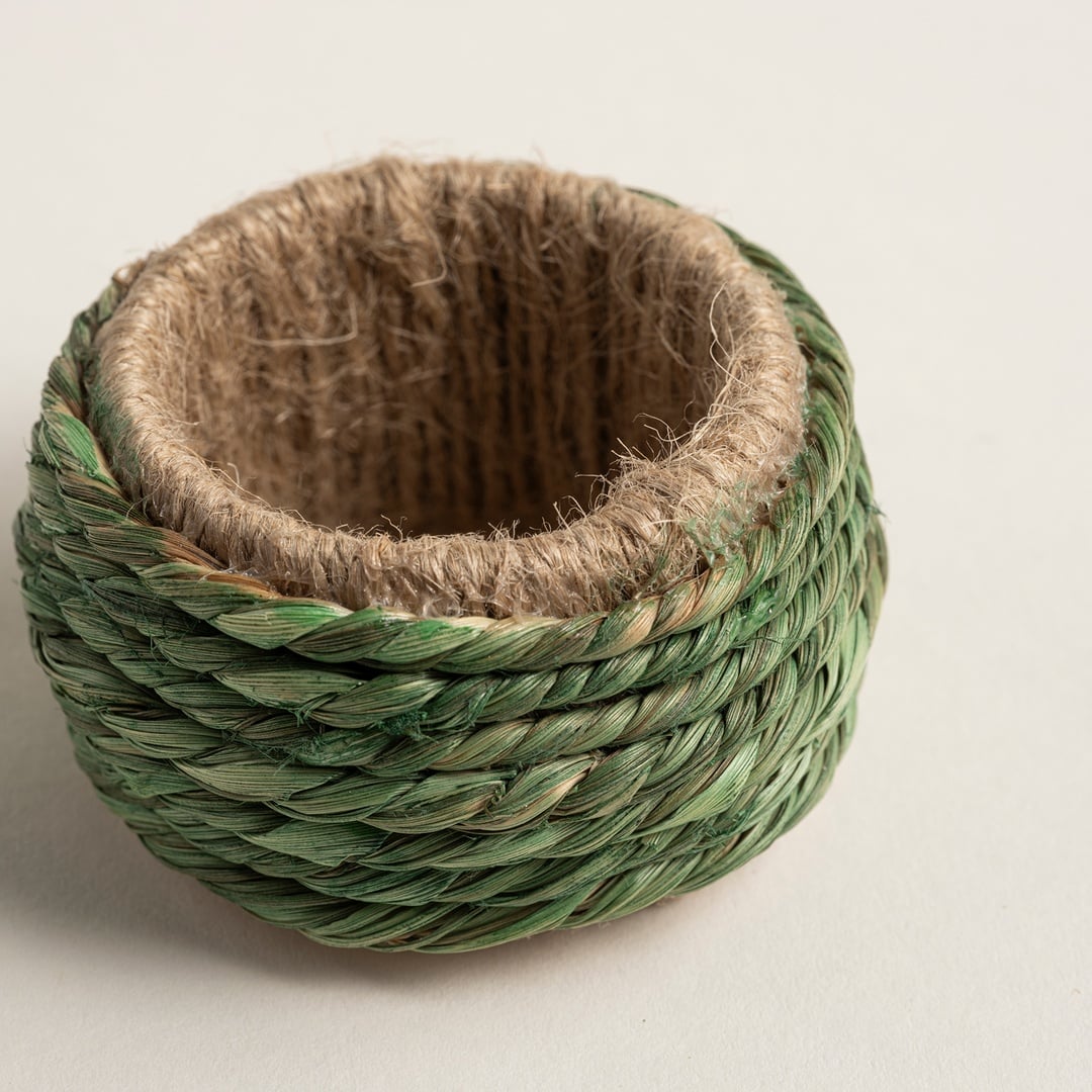 Khanpur Deniz Çayırı - Jüt Peçete Halkası 5 Cm Yeşil