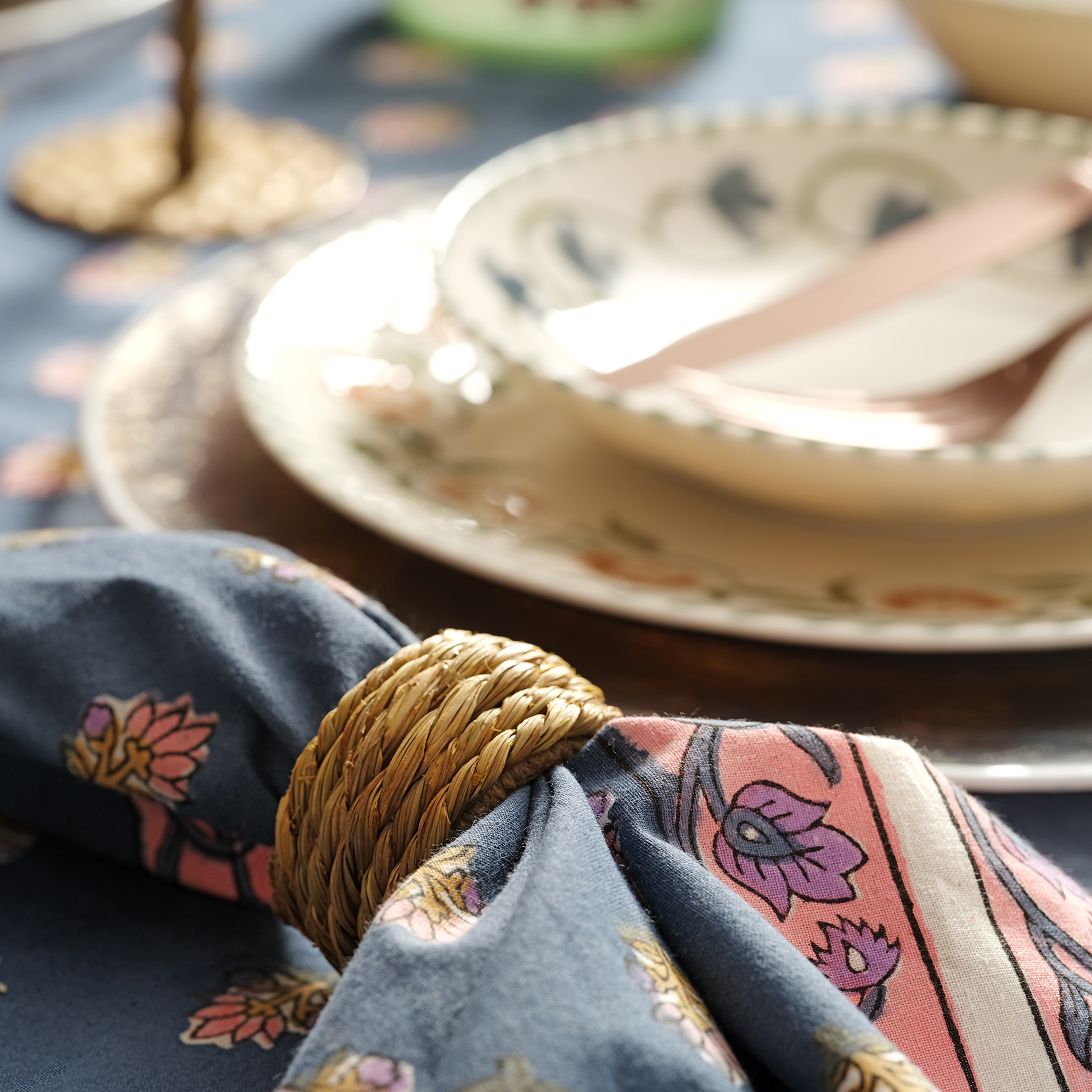 Khanpur Deniz Çayırı - Jüt Peçete Halkası 5 Cm Sarı