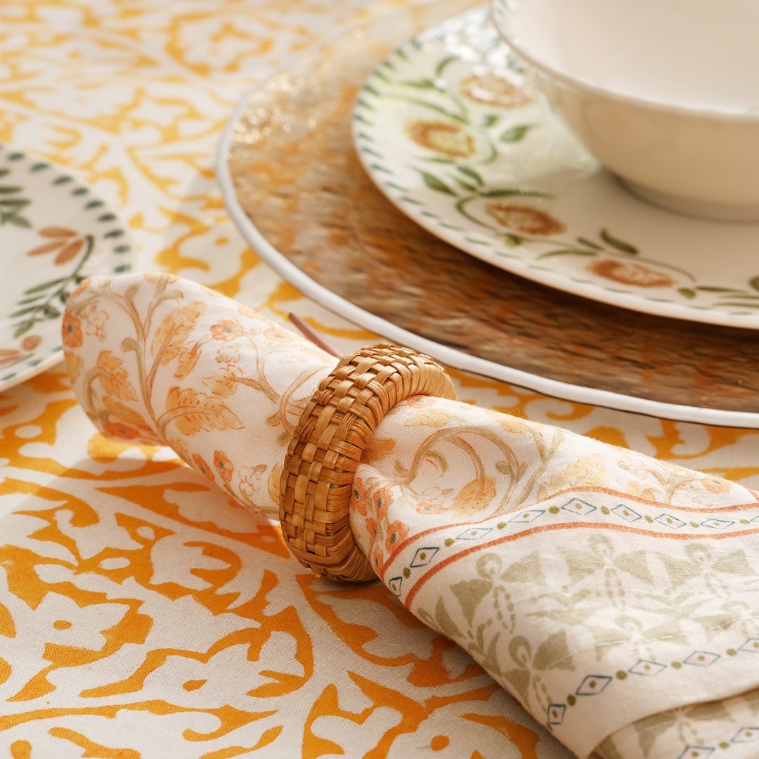 Lotus Bambu Peçete Halkası 5.5x5.5x2 Cm Natural