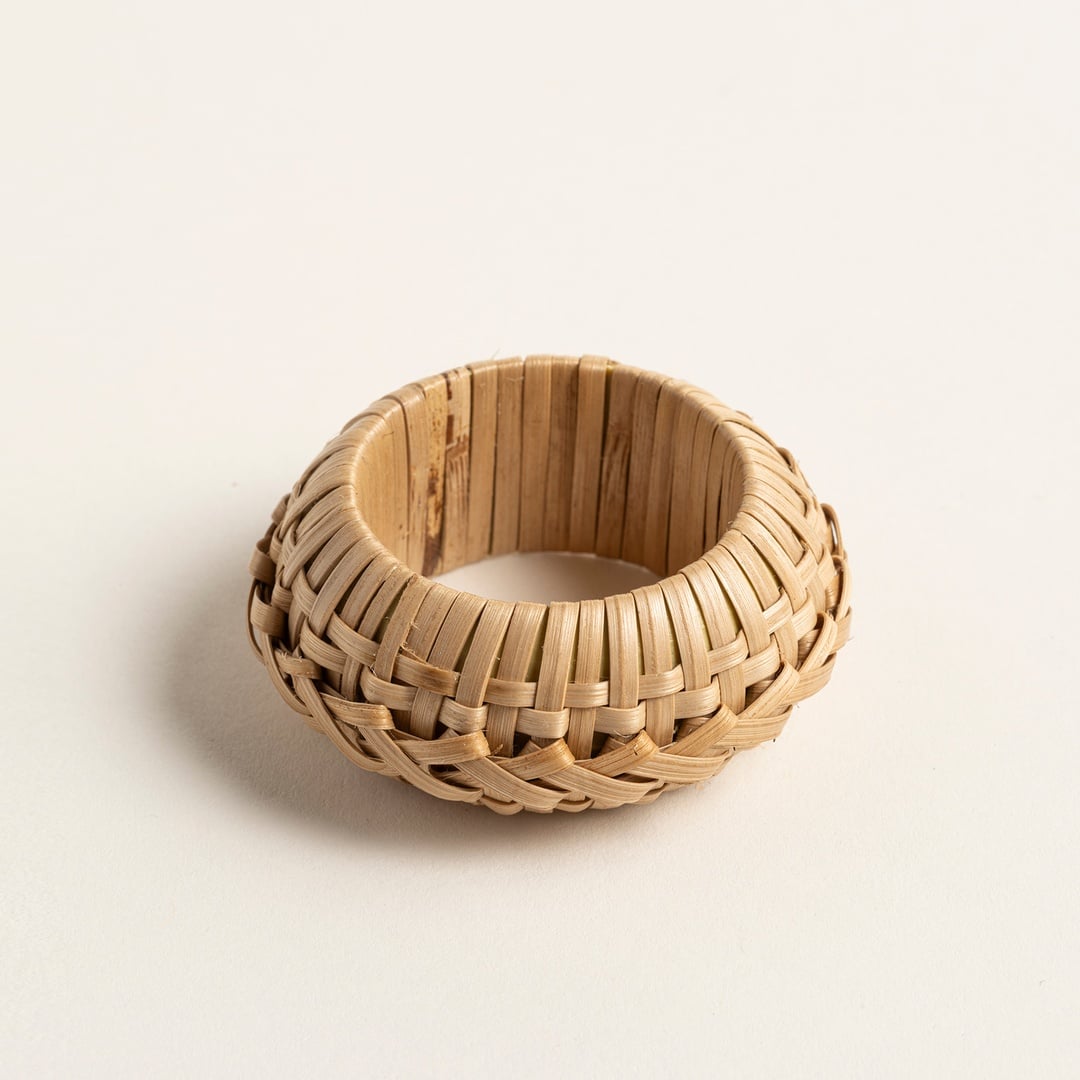 Lotus Bambu Peçete Halkası 6x6x2.5 Cm Natural