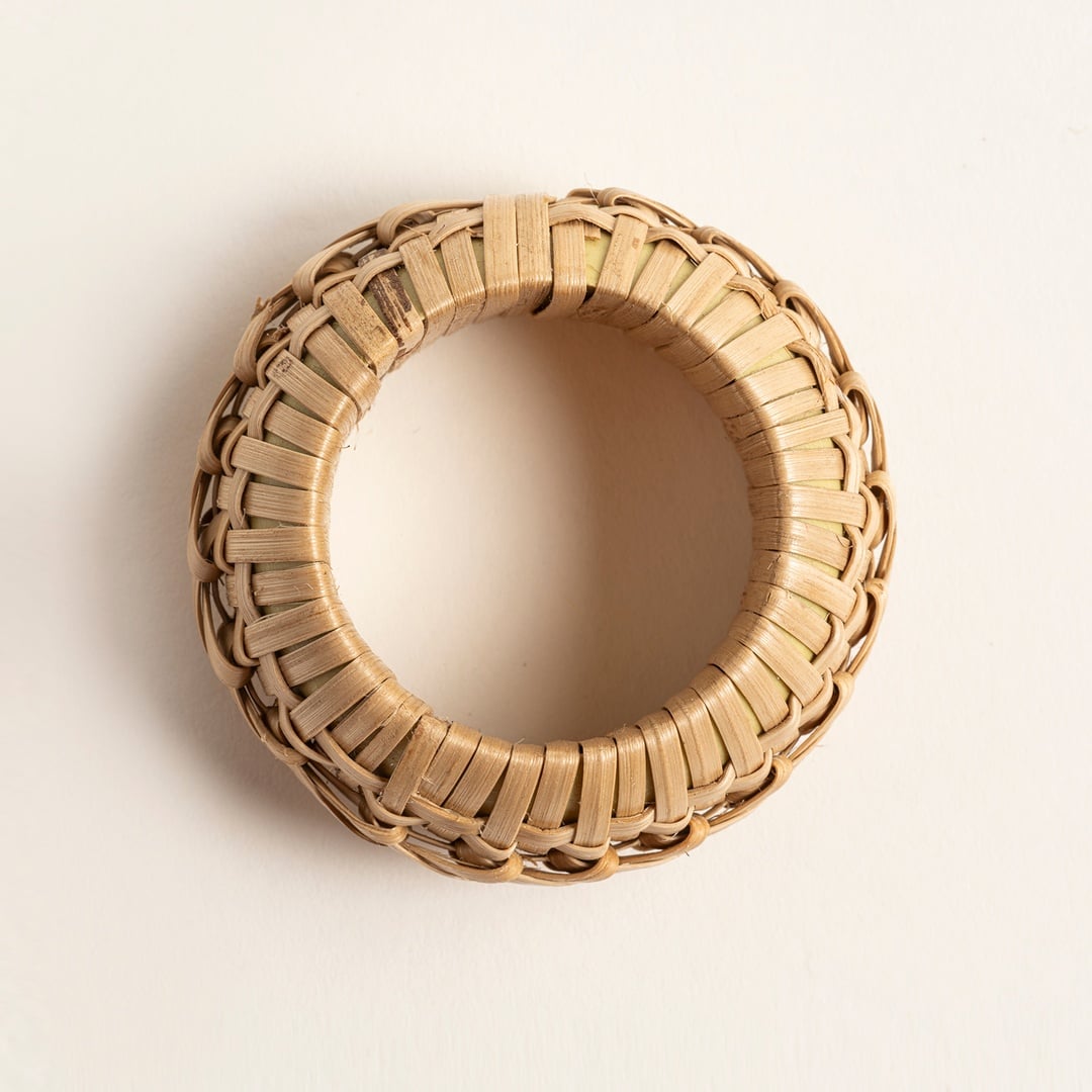 Lotus Bambu Peçete Halkası 6x6x2.5 Cm Natural