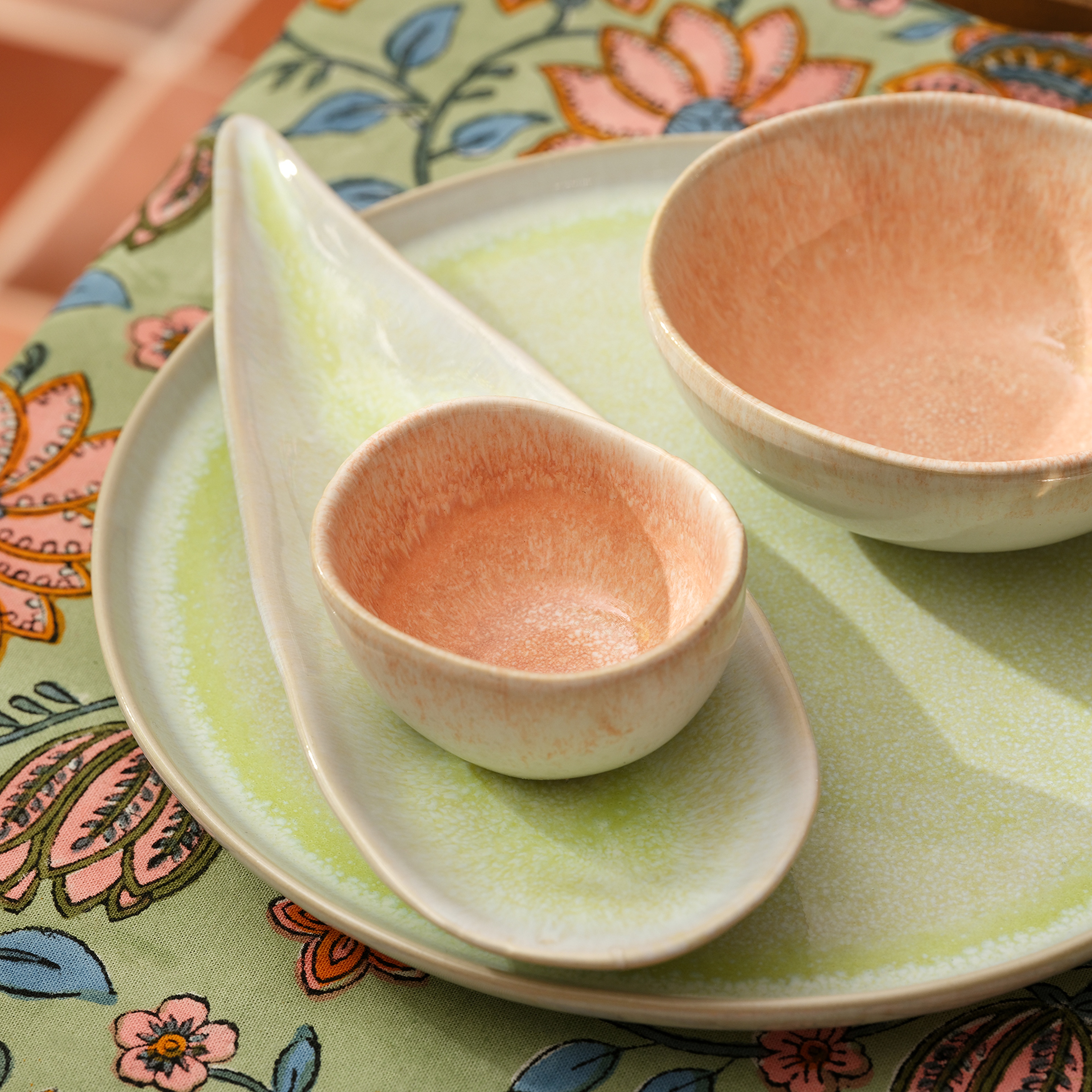 Fonte Stoneware Servis Tabağı 22.5x8x2.5 Cm Yeşil