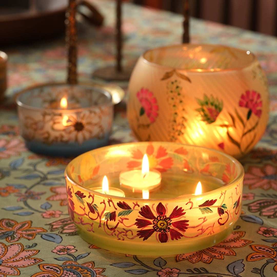 Aravalı Cam Dekoratif Kase 15x15x5 Cm Yeşil