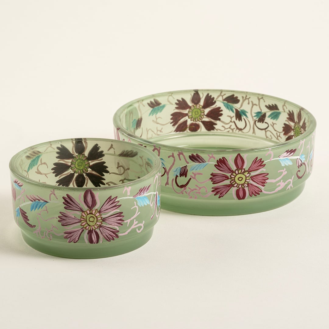 Aravalı Cam Dekoratif Kase 15x15x5 Cm Yeşil