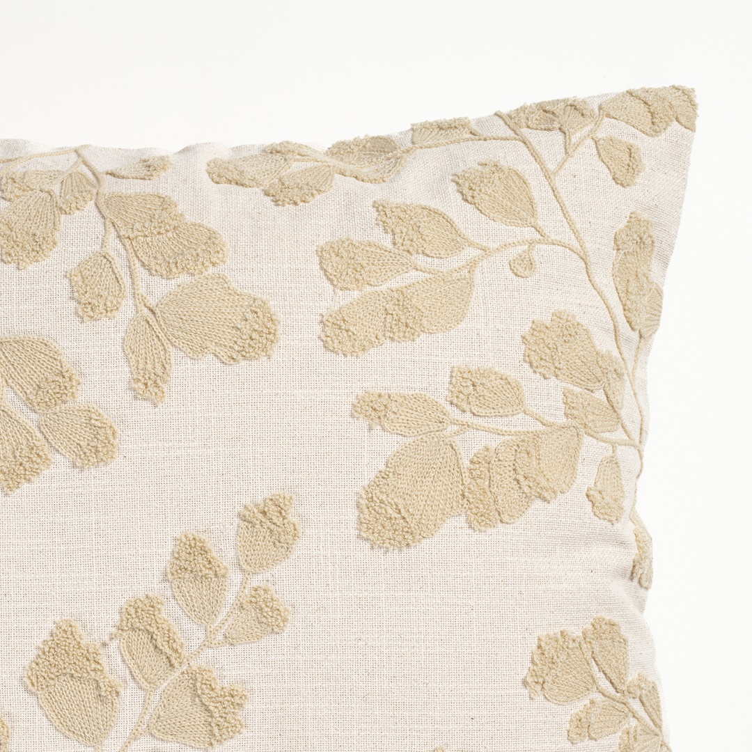 Uttar Şantuklu Nakışlı Pamuk %100 Pamuk Kırlent 50x50 Cm Natural