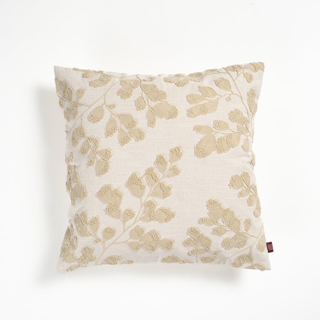 Uttar Şantuklu Nakışlı Pamuk %100 Pamuk Kırlent 50x50 Cm Natural