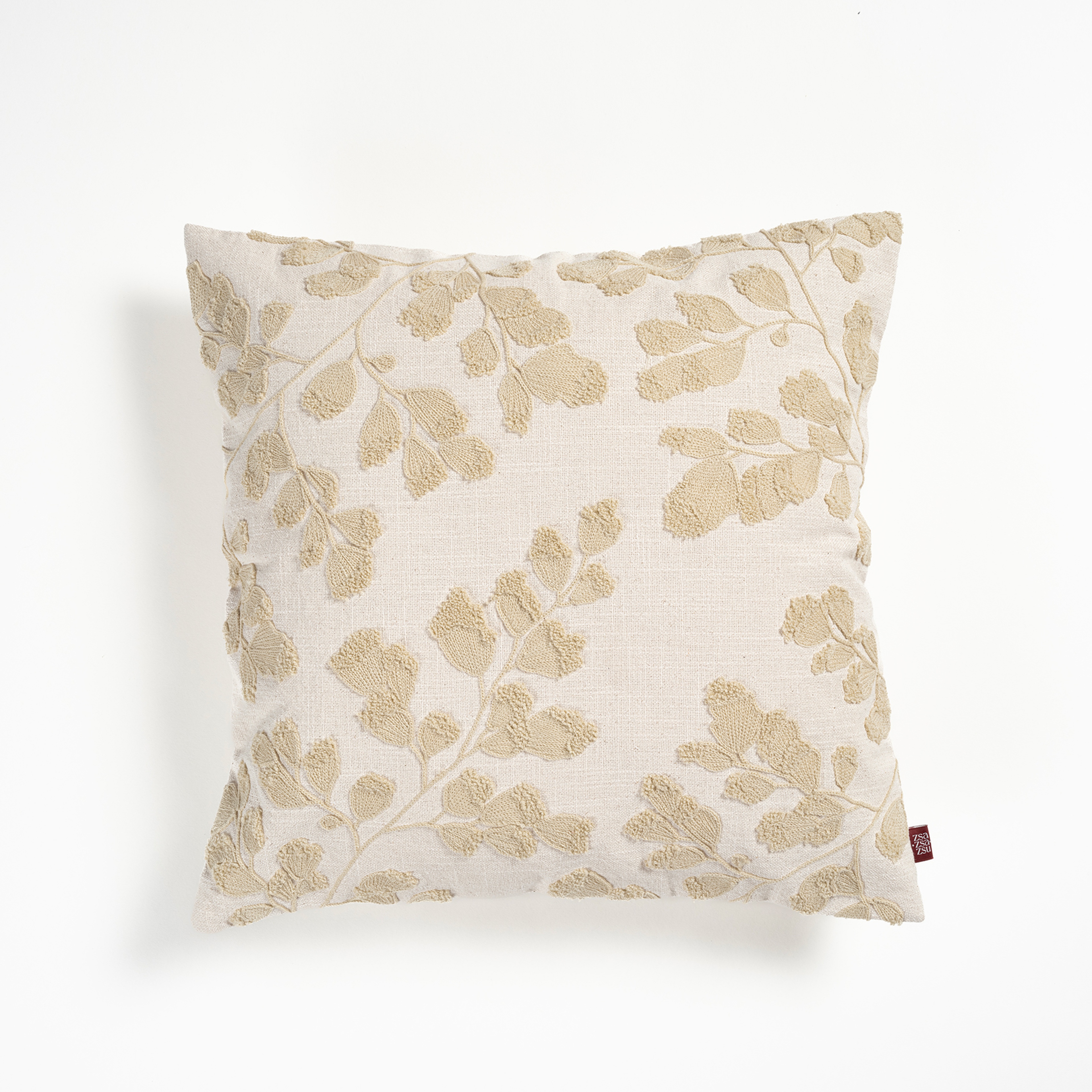 Uttar Şantuklu Nakışlı Pamuk %100 Pamuk Kırlent 50x50 Cm Natural