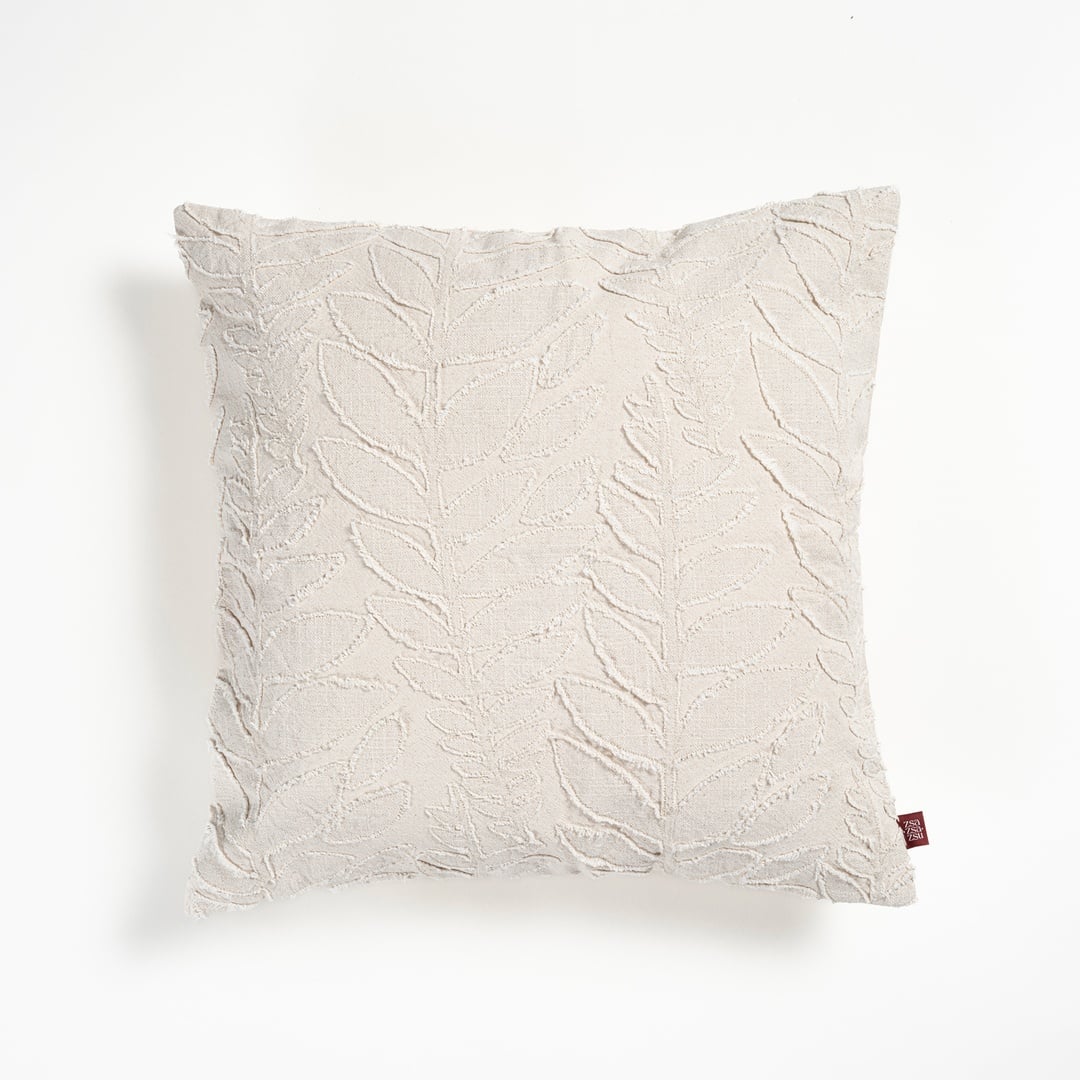 Uttar Nakışlı Pamuk %100 Pamuk Kırlent 50x50 Cm Natural