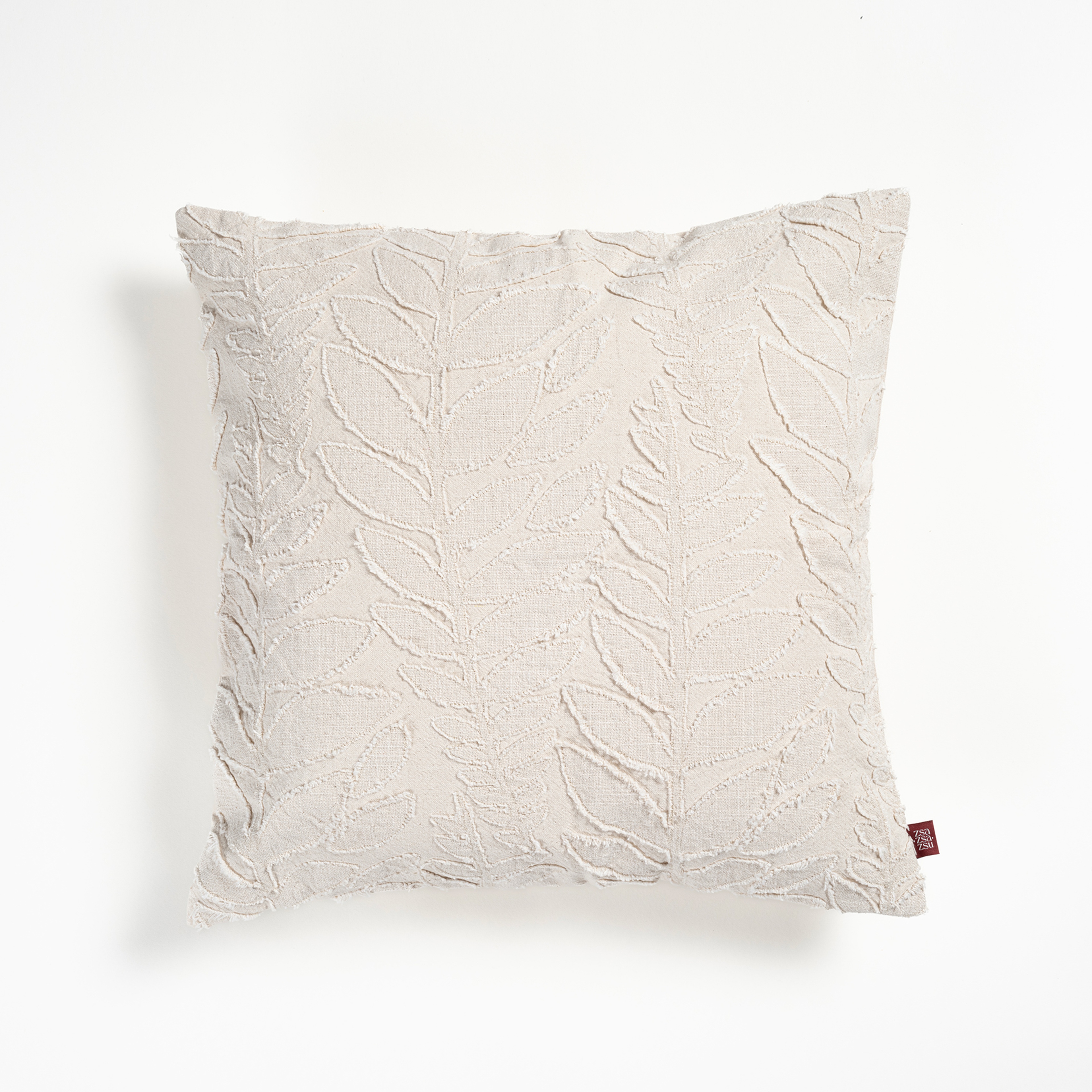 Uttar Nakışlı Pamuk %100 Pamuk Kırlent 50x50 Cm Natural