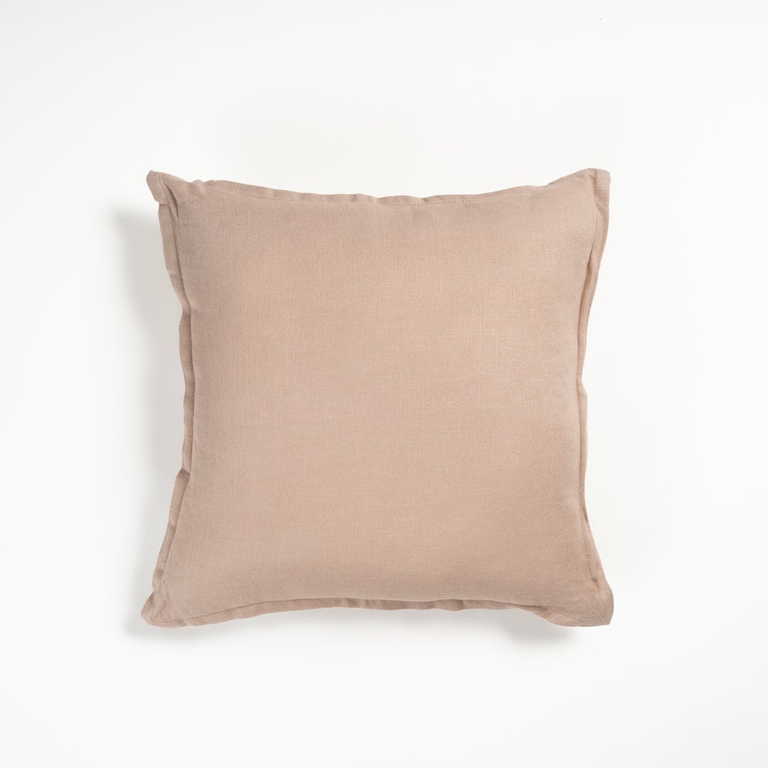 Nilüfer Şantuklu Viskon Pamuk Viskon Pamuk Dolgulu Kırlent 45x45 Cm Kum Rengı