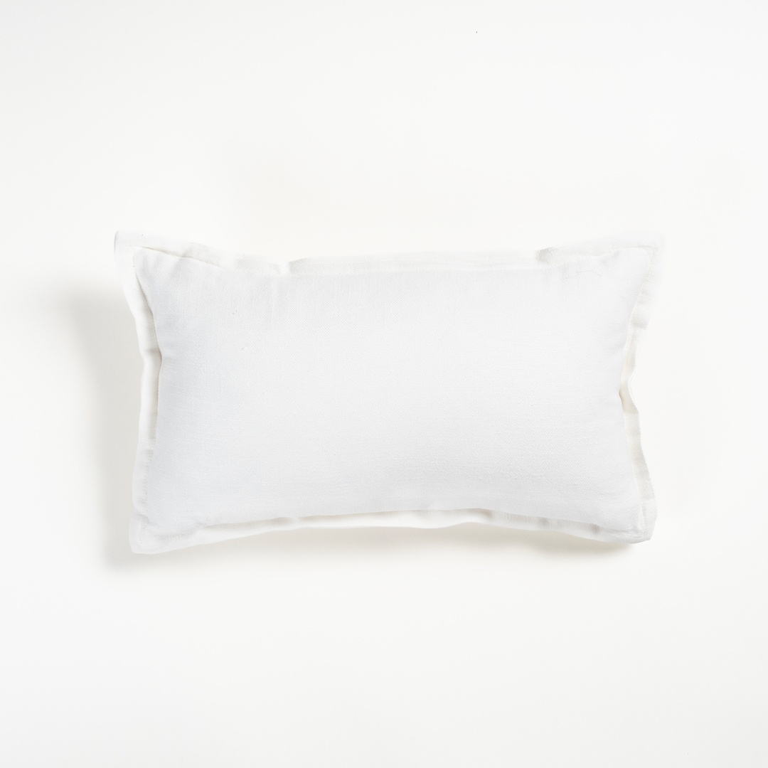 Nilüfer Şantuklu Viskon Pamuk Viskon Pamuk Dolgulu Kırlent 30x50 Cm Ekru