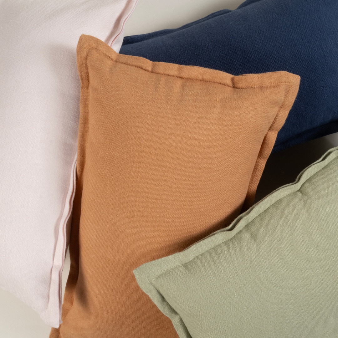 Nilüfer Şantuklu Viskon Pamuk Viskon Pamuk Dolgulu Kırlent 30x50 Cm Lacivert