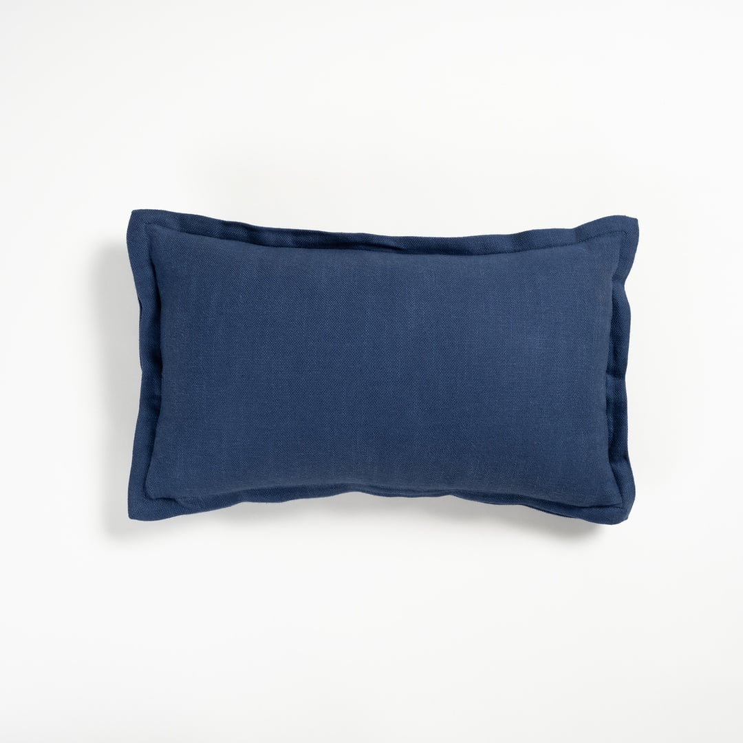 Nilüfer Şantuklu Viskon Pamuk Viskon Pamuk Dolgulu Kırlent 30x50 Cm Lacivert