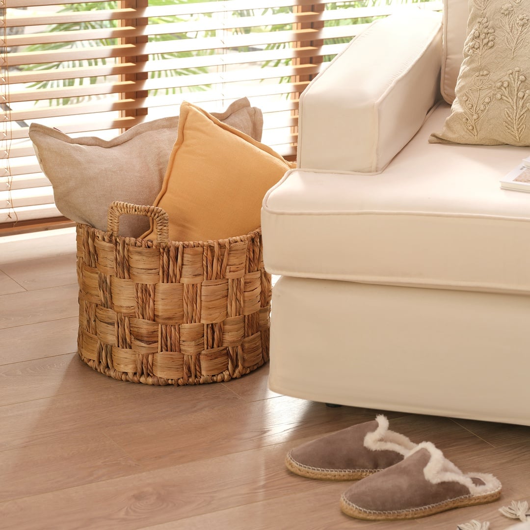 Nilüfer Çift Taraflı Keten %100 Keten Dolgulu Kırlent 50x50 Cm Ekru - Krem