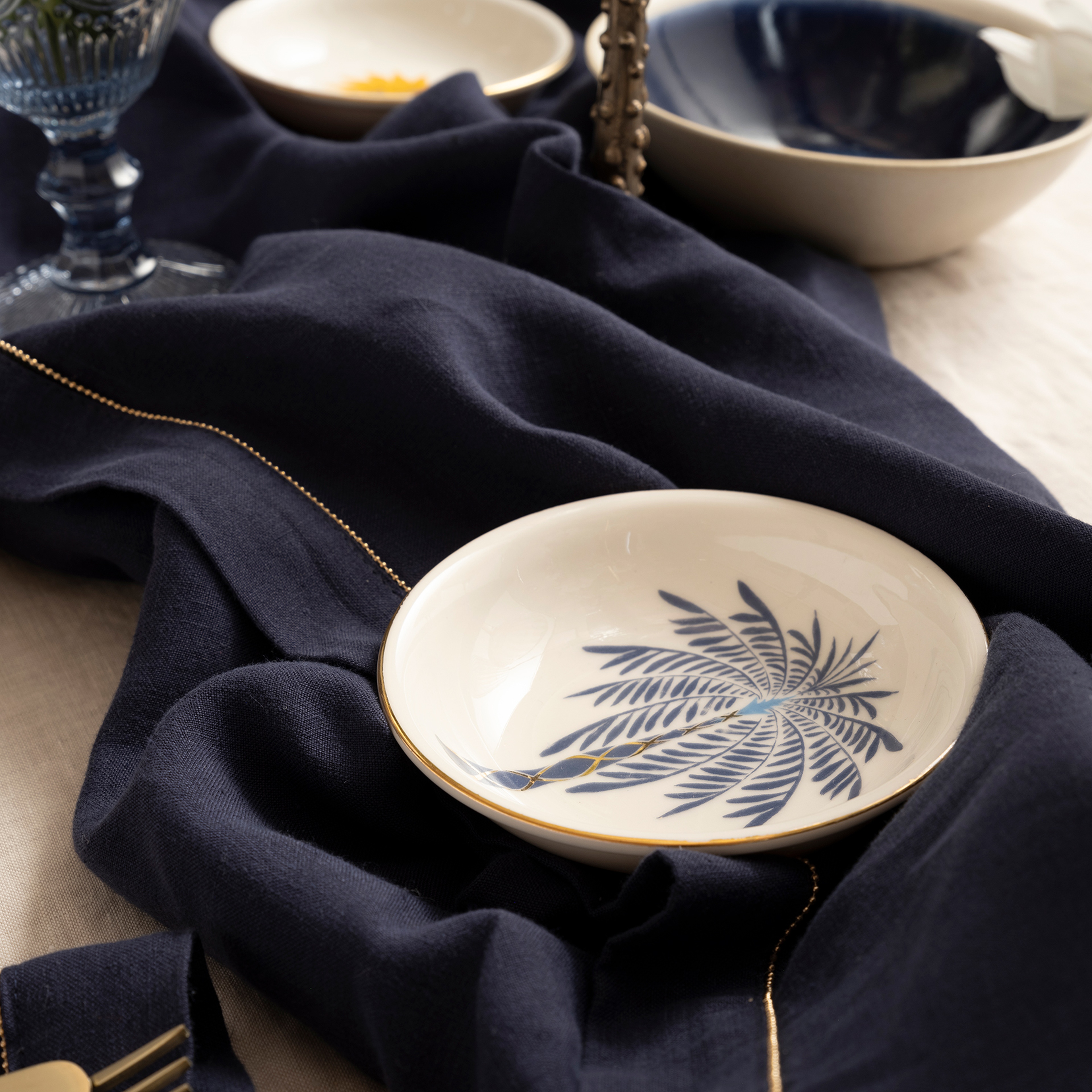 Emet Porselen Kase 11x11x2.9 Cm Mavi