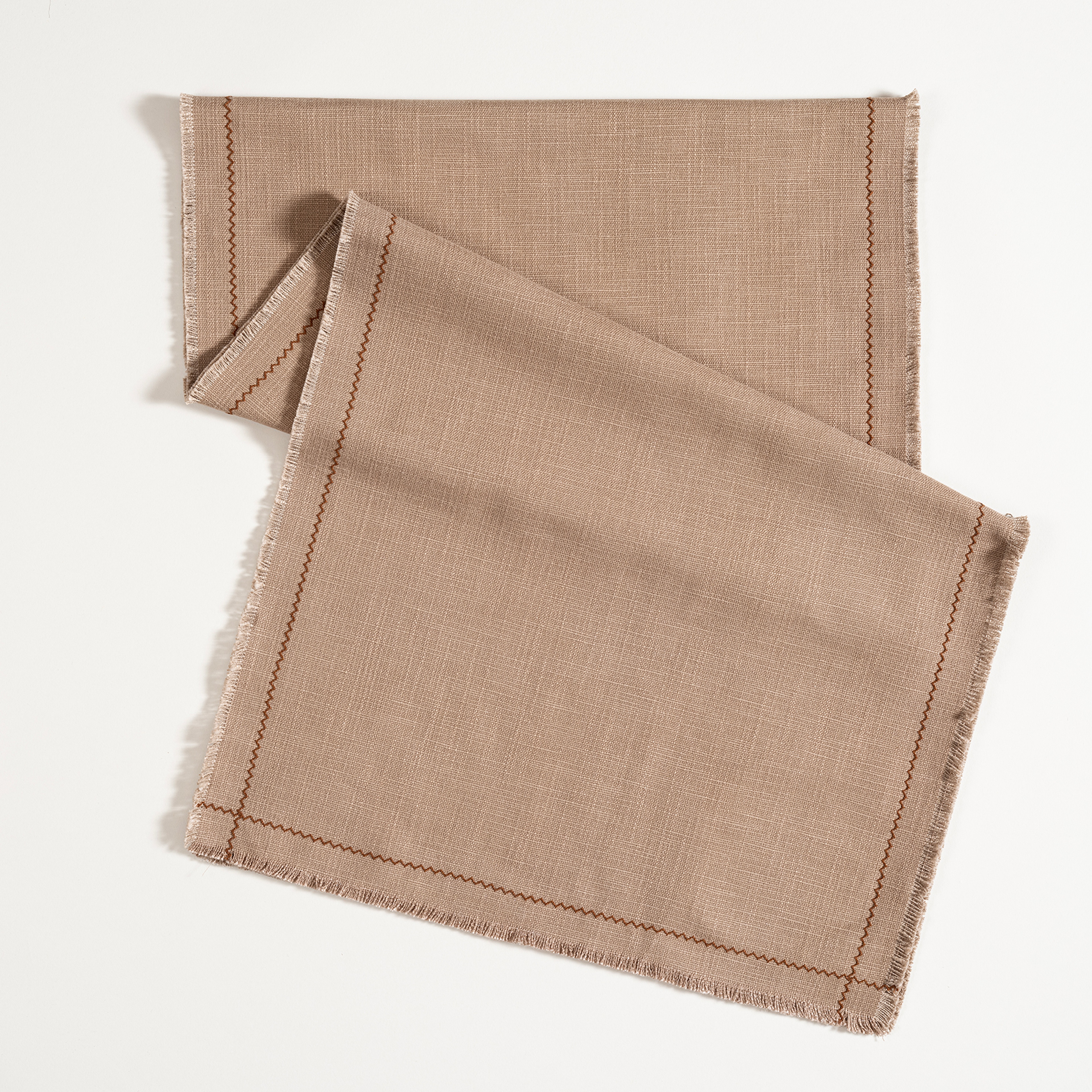 Nilüfer Nakışlı Viskon Pamuk Pamuk Viskon Runner 50x180 Cm Bej