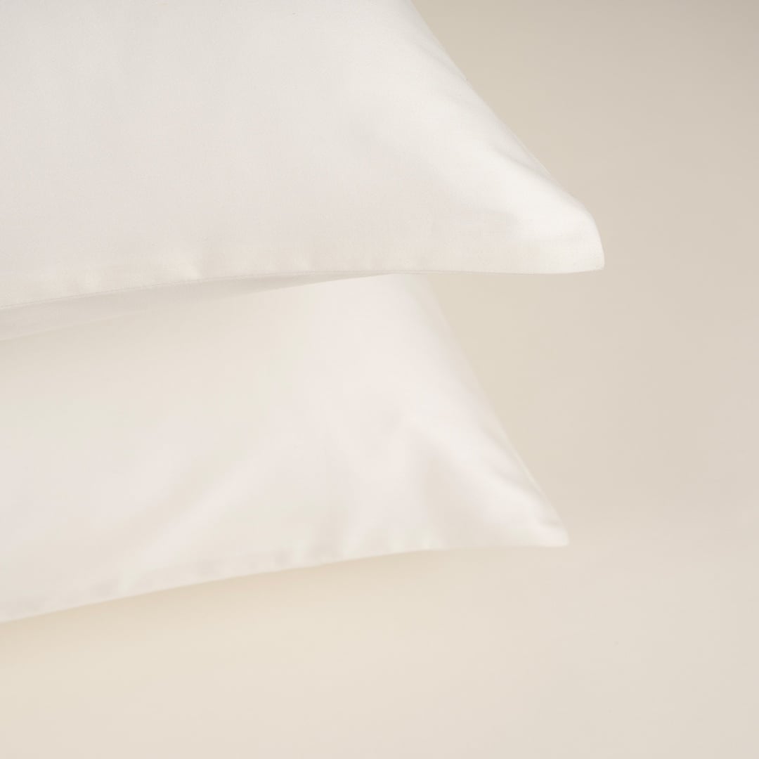 Solıd 300 Tc 2'li Pamuk Saten %100 Pamuk Saten Yastık Kılıfı 50x70 Cm Ekru