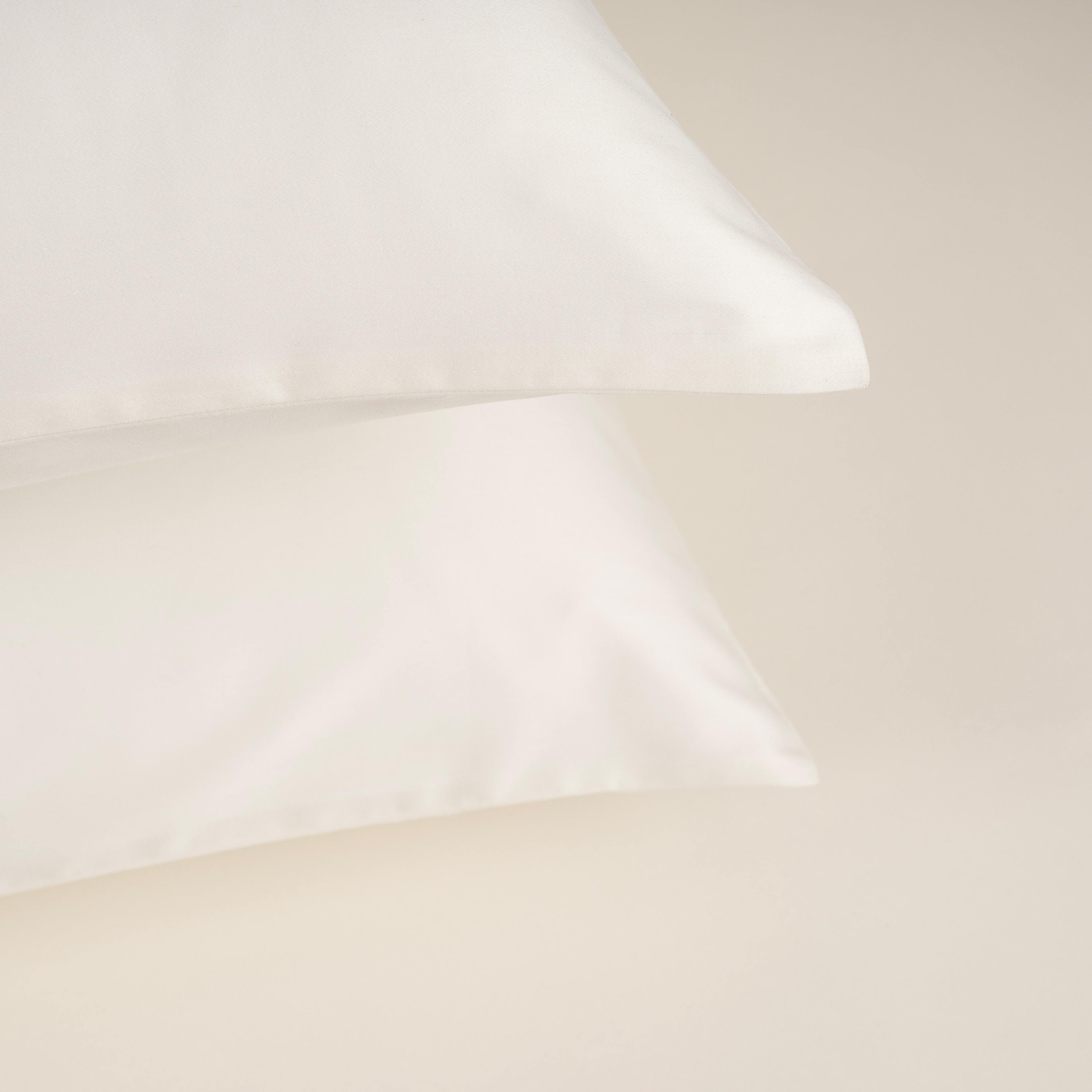 Solıd 300 Tc 2'li Pamuk Saten %100 Pamuk Saten Yastık Kılıfı 50x70 Cm Ekru