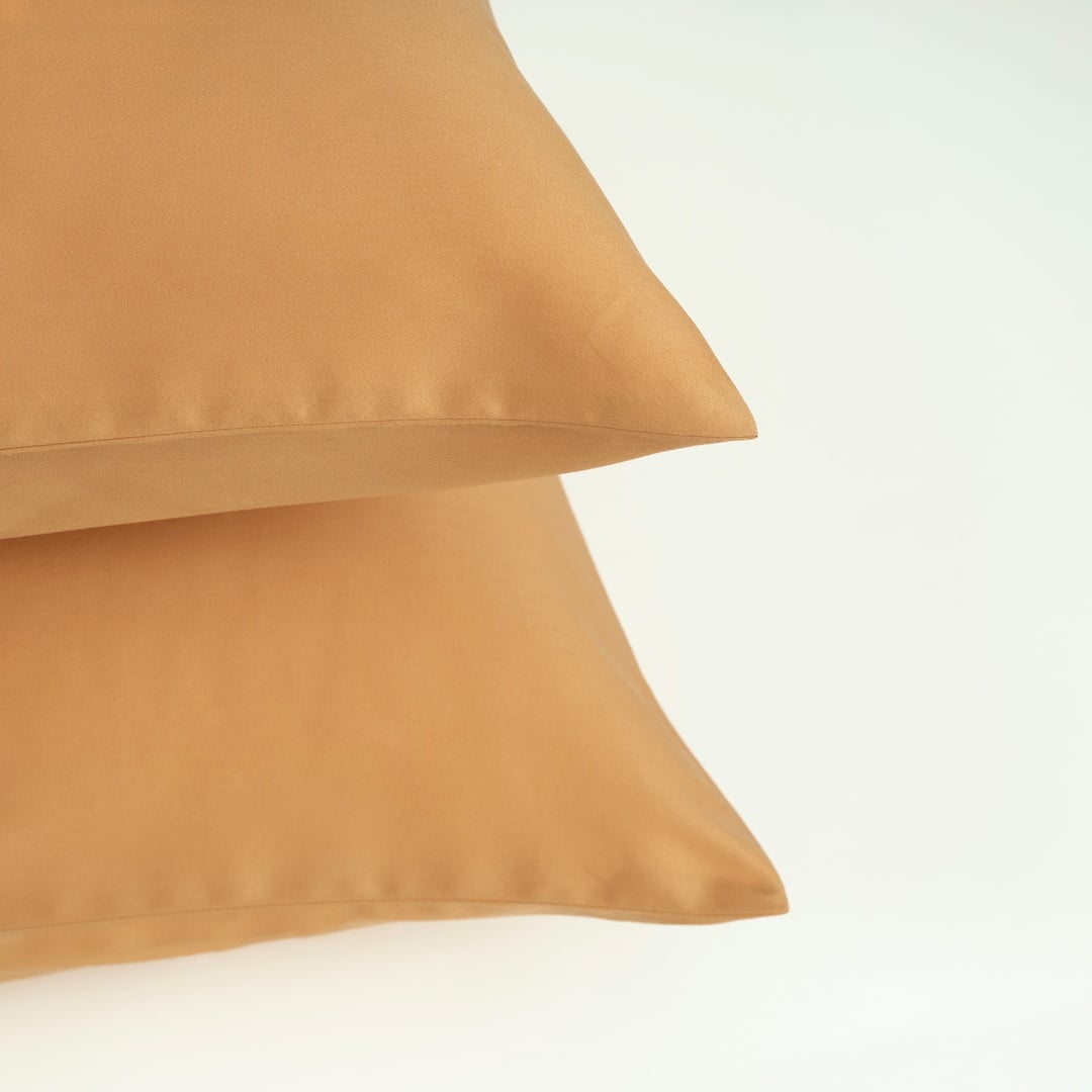 Solıd 300 Tc 2'li Pamuk Saten %100 Pamuk Saten Yastık Kılıfı 50x70 Cm Tarçın