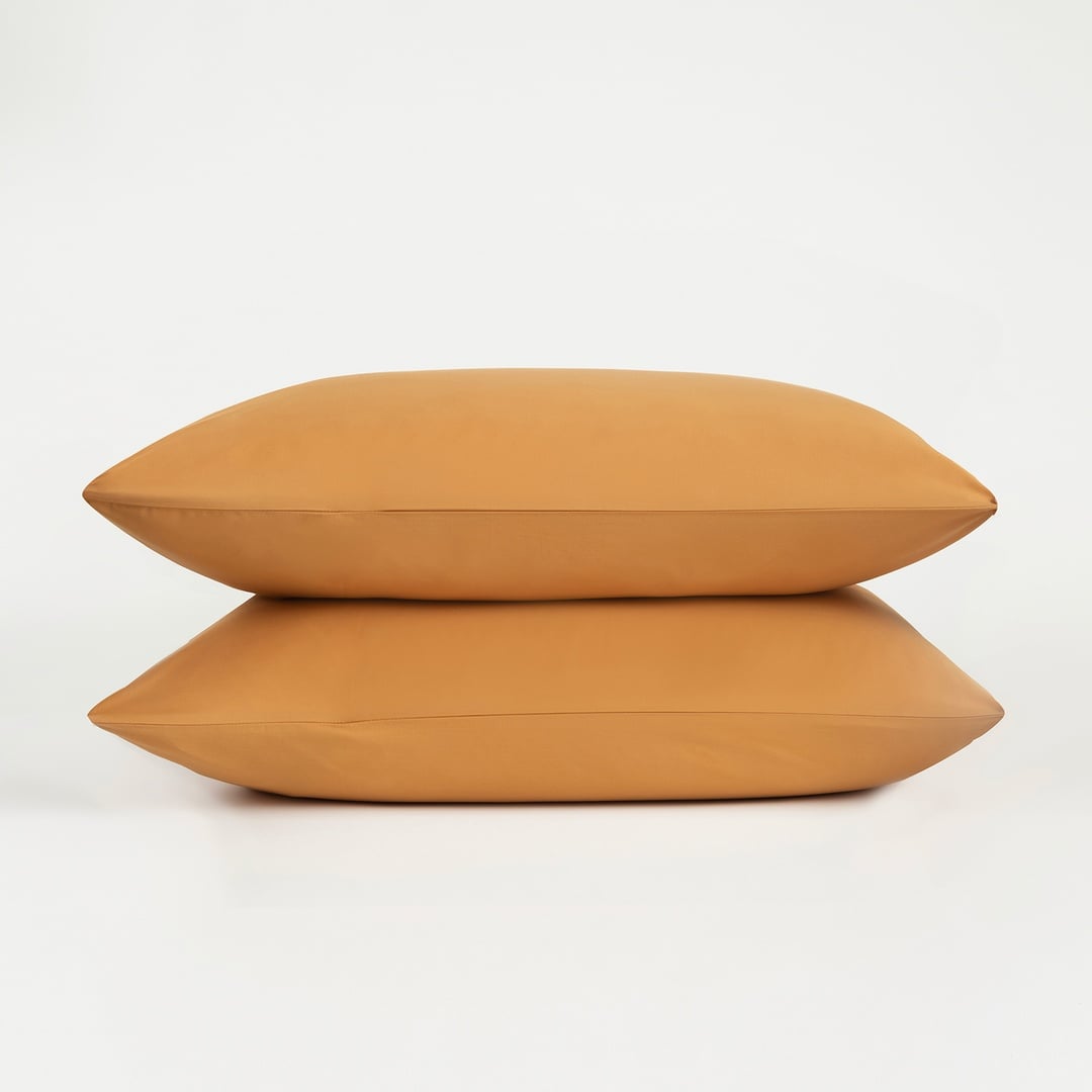 Solıd 300 Tc 2'li Pamuk Saten %100 Pamuk Saten Yastık Kılıfı 50x70 Cm Tarçın