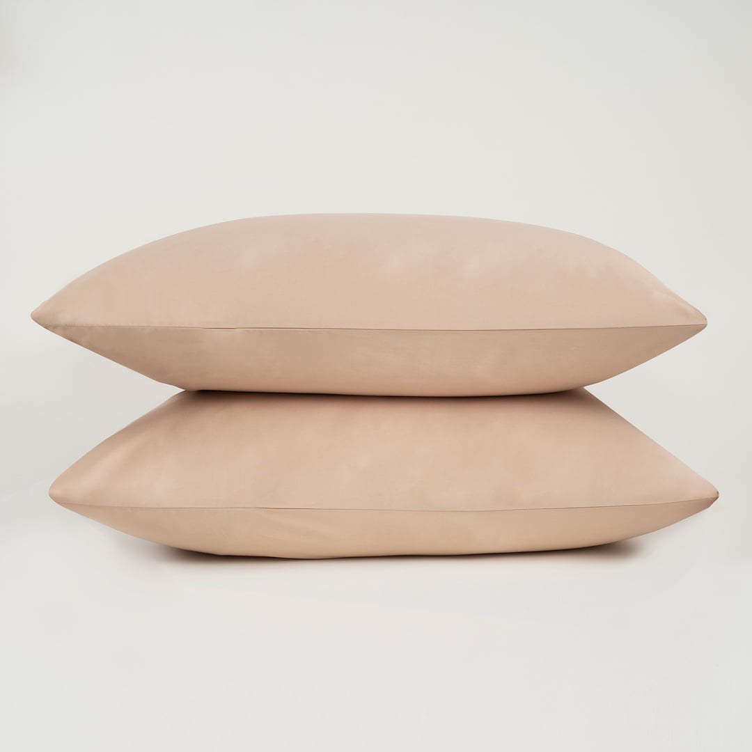 Solıd 300 Tc 2'li Pamuk Saten %100 Pamuk Saten Yastık Kılıfı 50x70 Cm Kum Rengı
