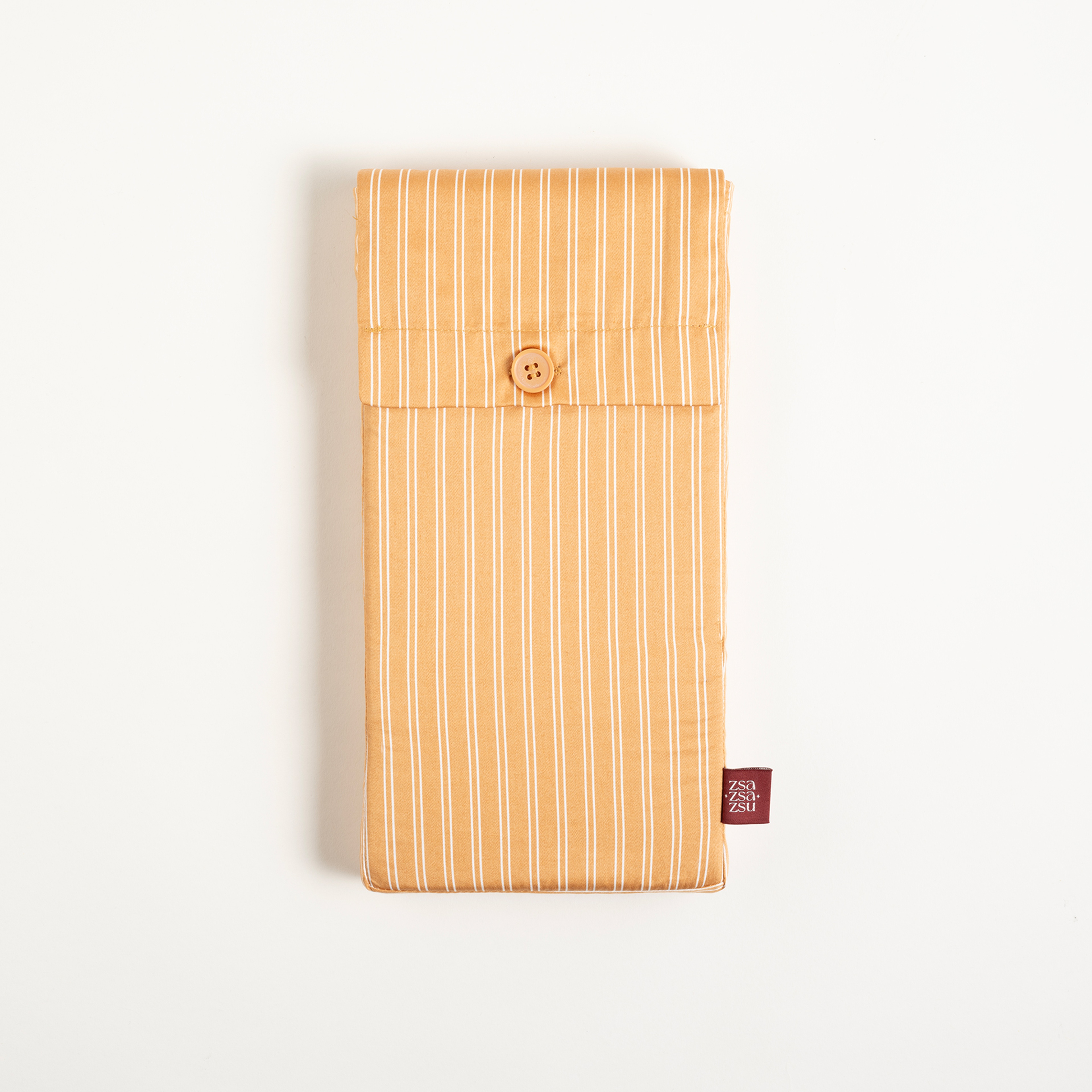 Solıd 300 Tc Çizgili 2'li Pamuk Saten %100 Pamuk Saten Yastık Kılıfı 50x70+2 Cm Tarçın