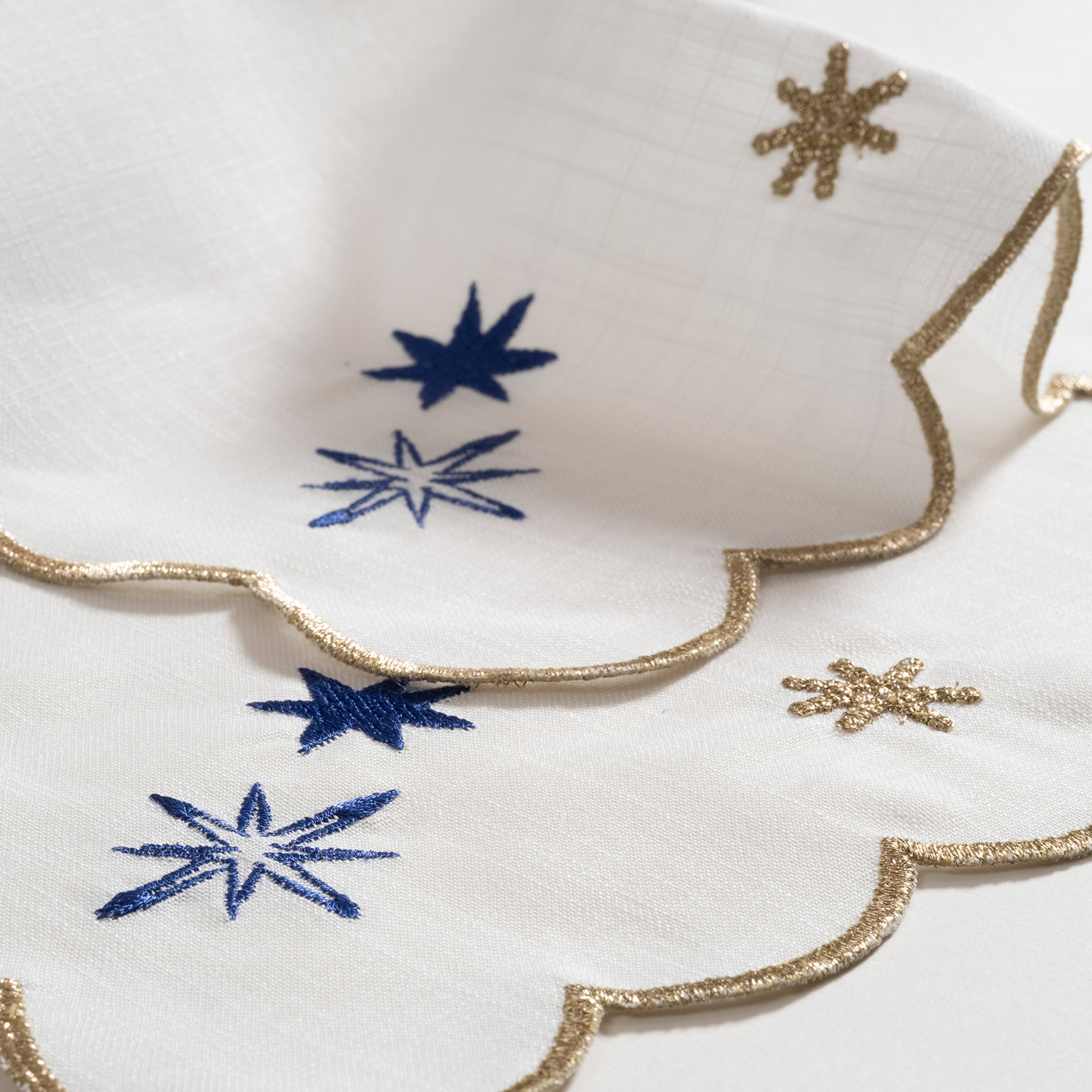 Prusa Nakışlı Polyester %100 Polyester Runner 50x180 Cm Beyaz