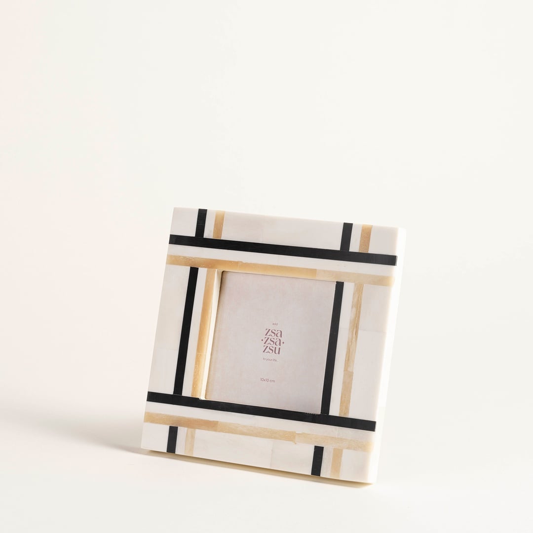 Jewar Kemik - Reçine - Mdf Çerçeve 16.2x16.2x2 Cm Bej