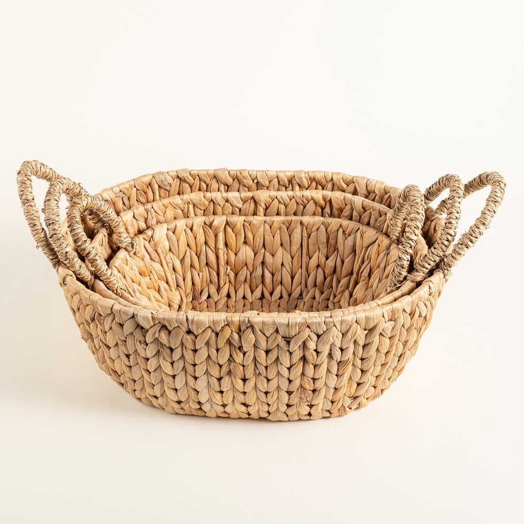 Polı Su Sümbülü Sepet 41x26x18 Cm Natural