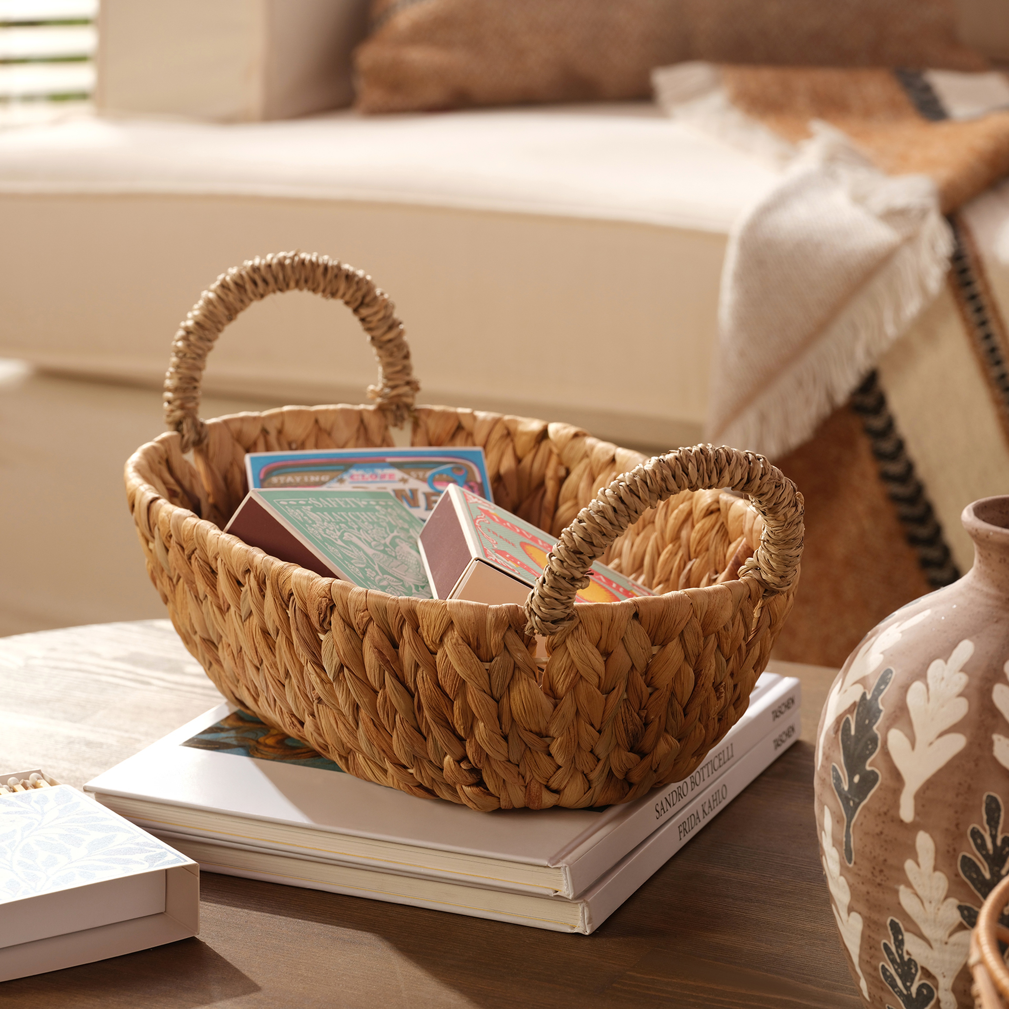 Polı Su Sümbülü Sepet 36x21x15 Cm Natural