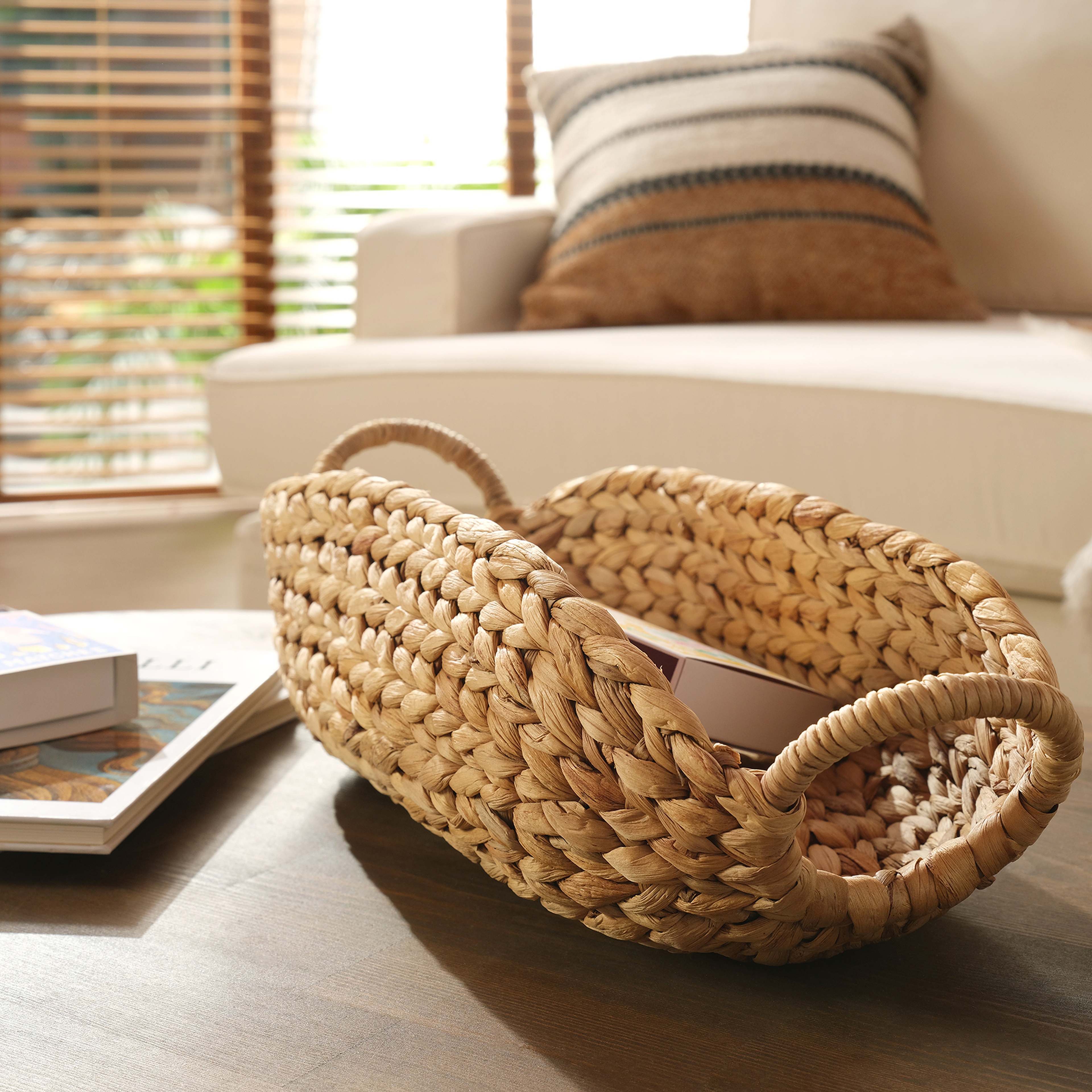 Polı Su Sümbülü Sepet 54x35x17 Cm Natural
