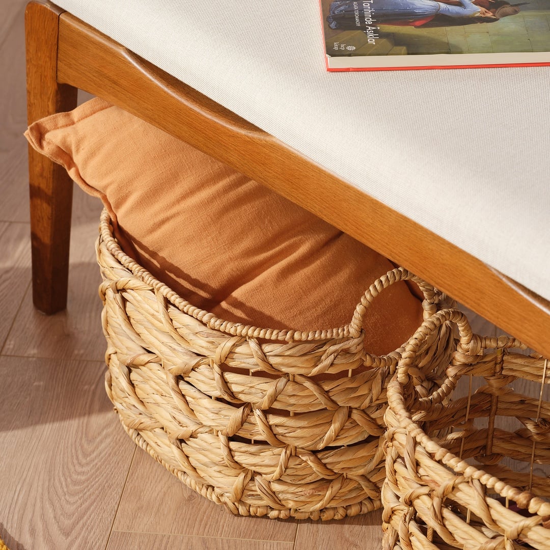 Polı Su Sümbülü Sepet 51x43x35 Cm Natural